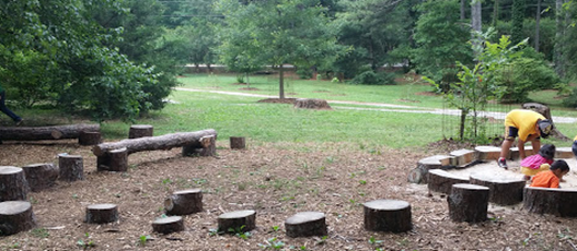 Nature style traditional – traditional elements such as steppers, rocks and other , however made from timber and other natural materials. 