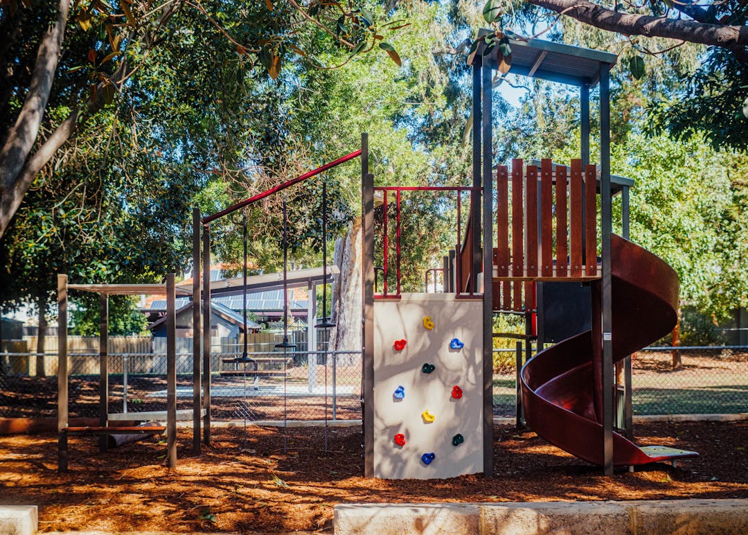 Play equipment in park