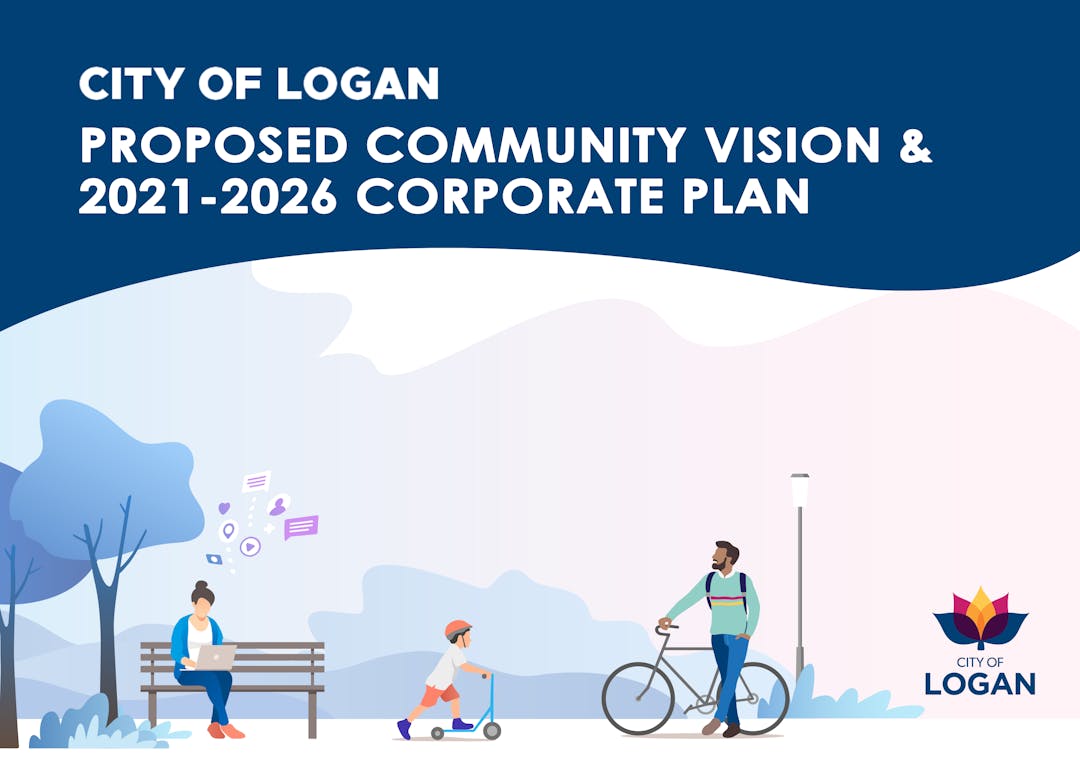 Front pages of the proposed Corporate Plan and Community Vision