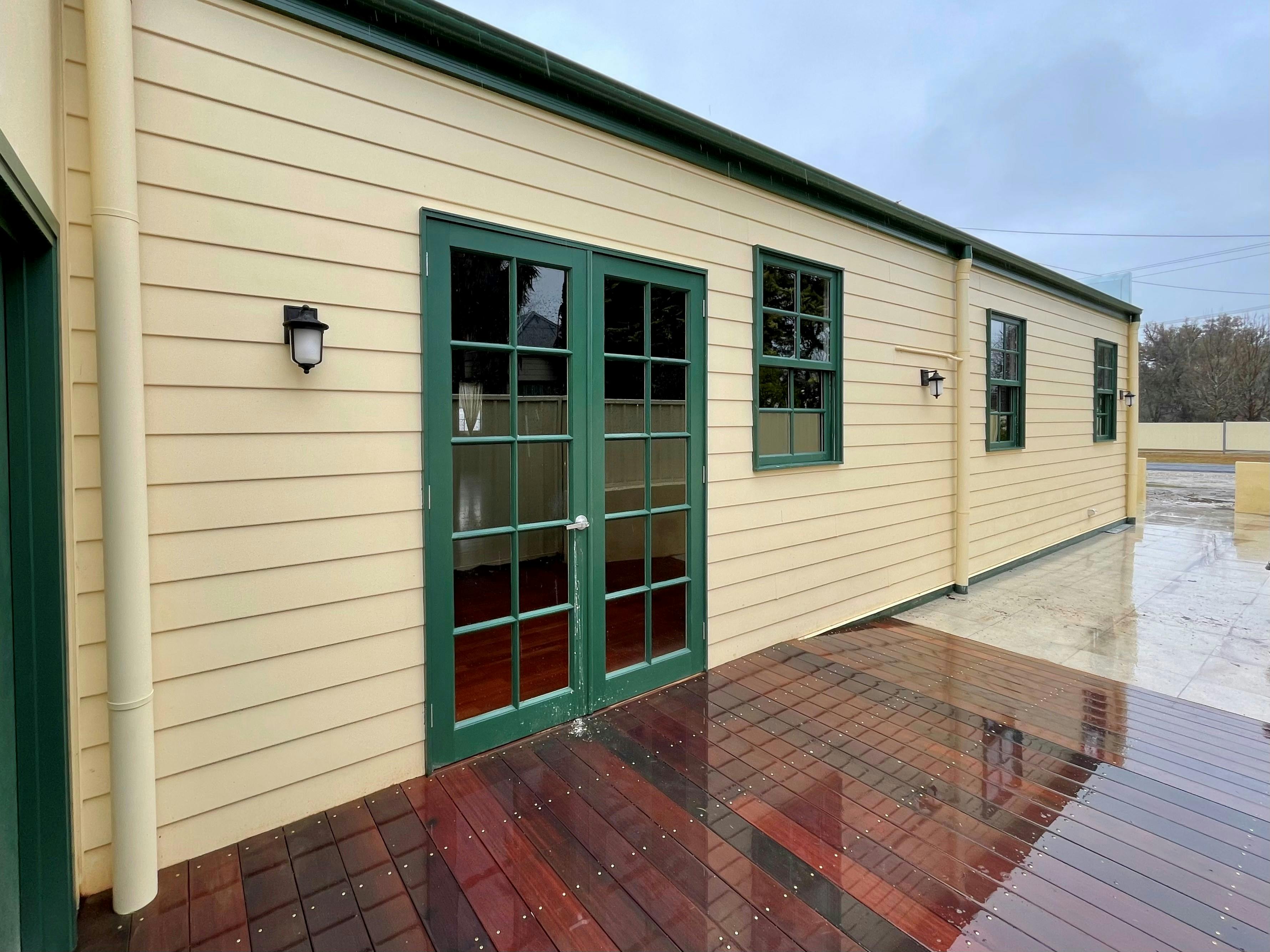 Kergunyah Hall Exterior showing extension area