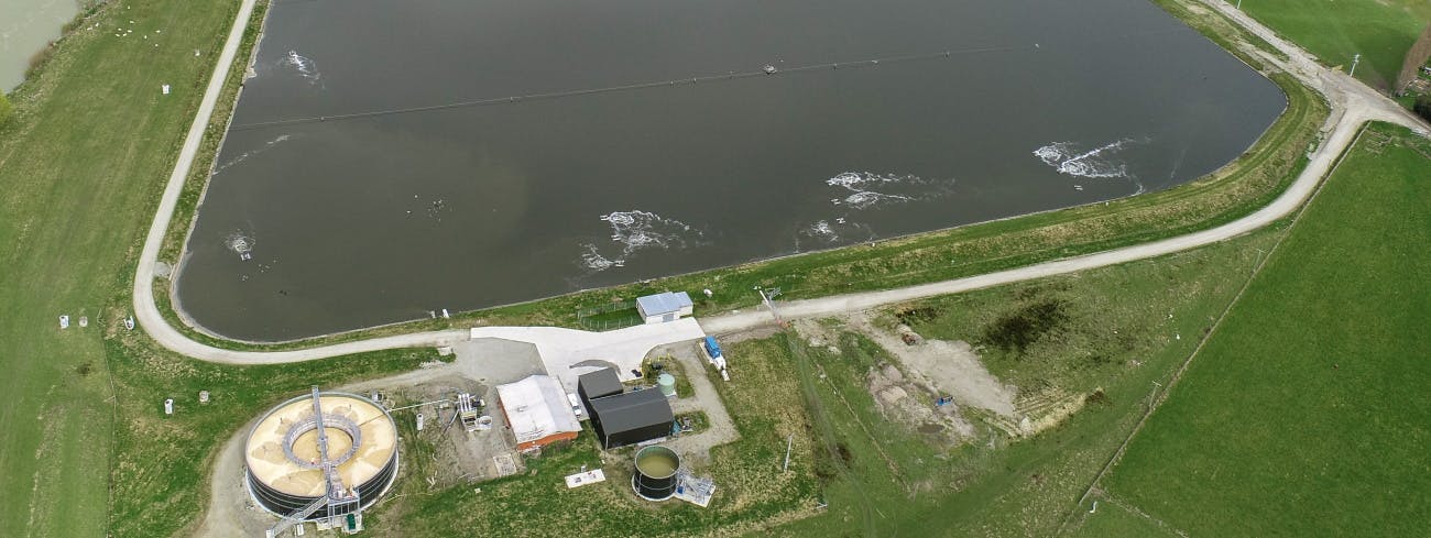 The Gore wastewater treatment plant and ponds