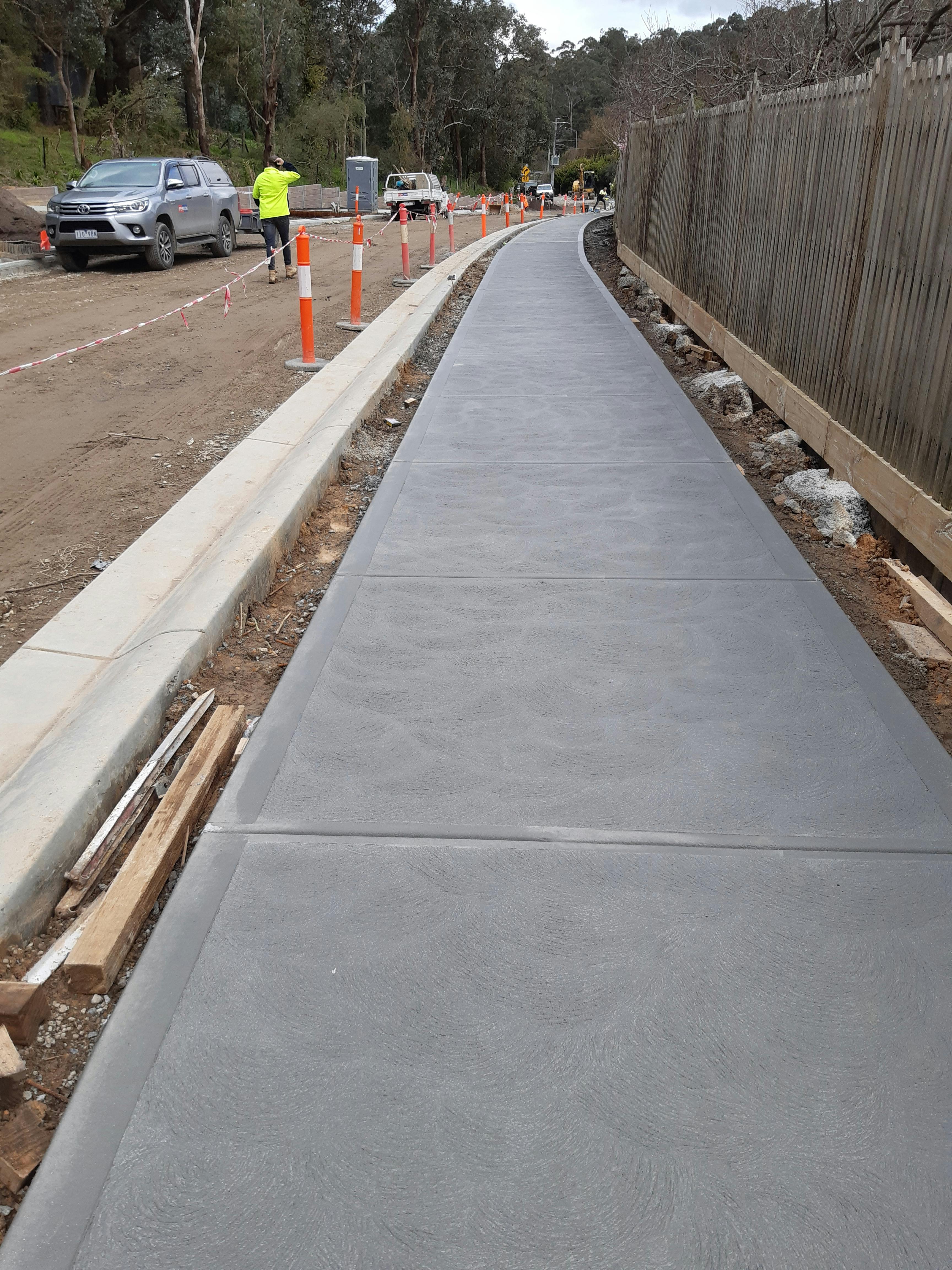 New footpath as part of the Jumping creek road upgrade.jpg