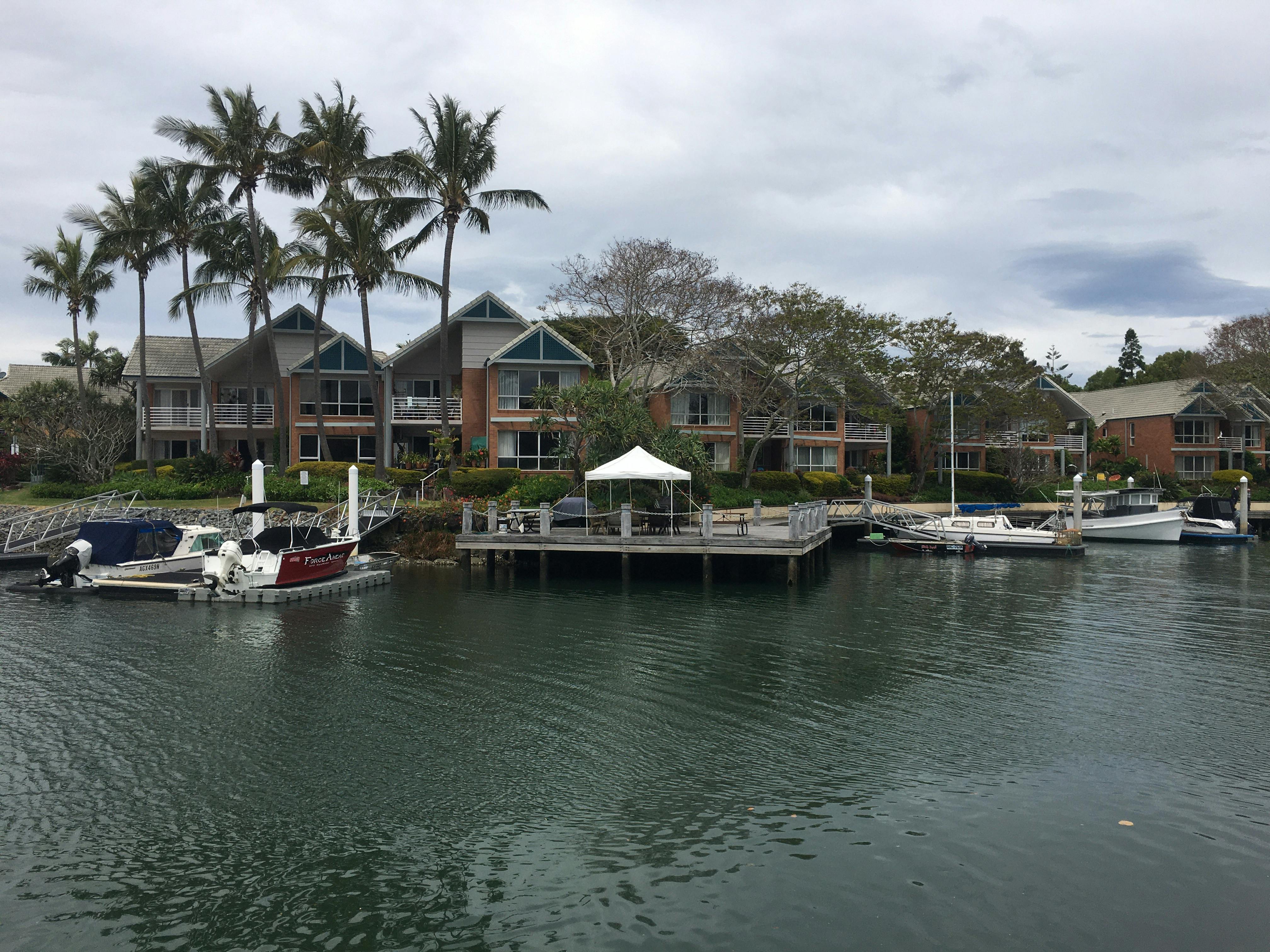 Anchorage Islands Harbour - rotunda deck from across the water
