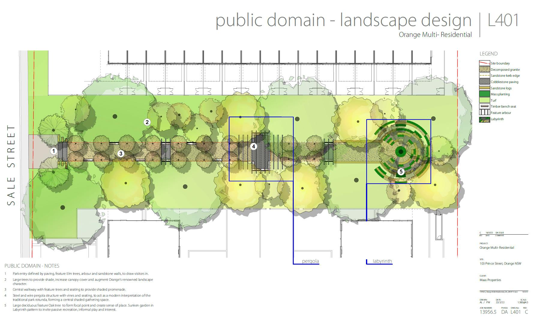 103 Prince St open space landscape design