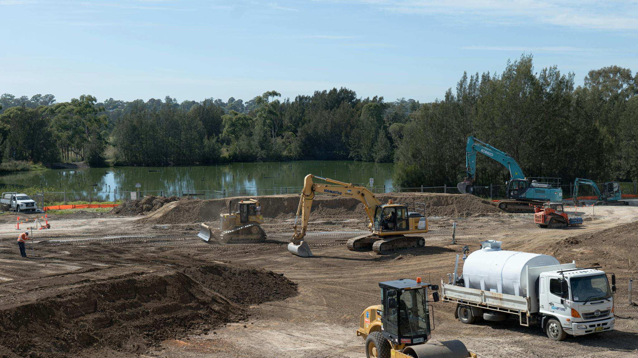 Earthworks for the construction of the Membrane Bioreactor tanks 
