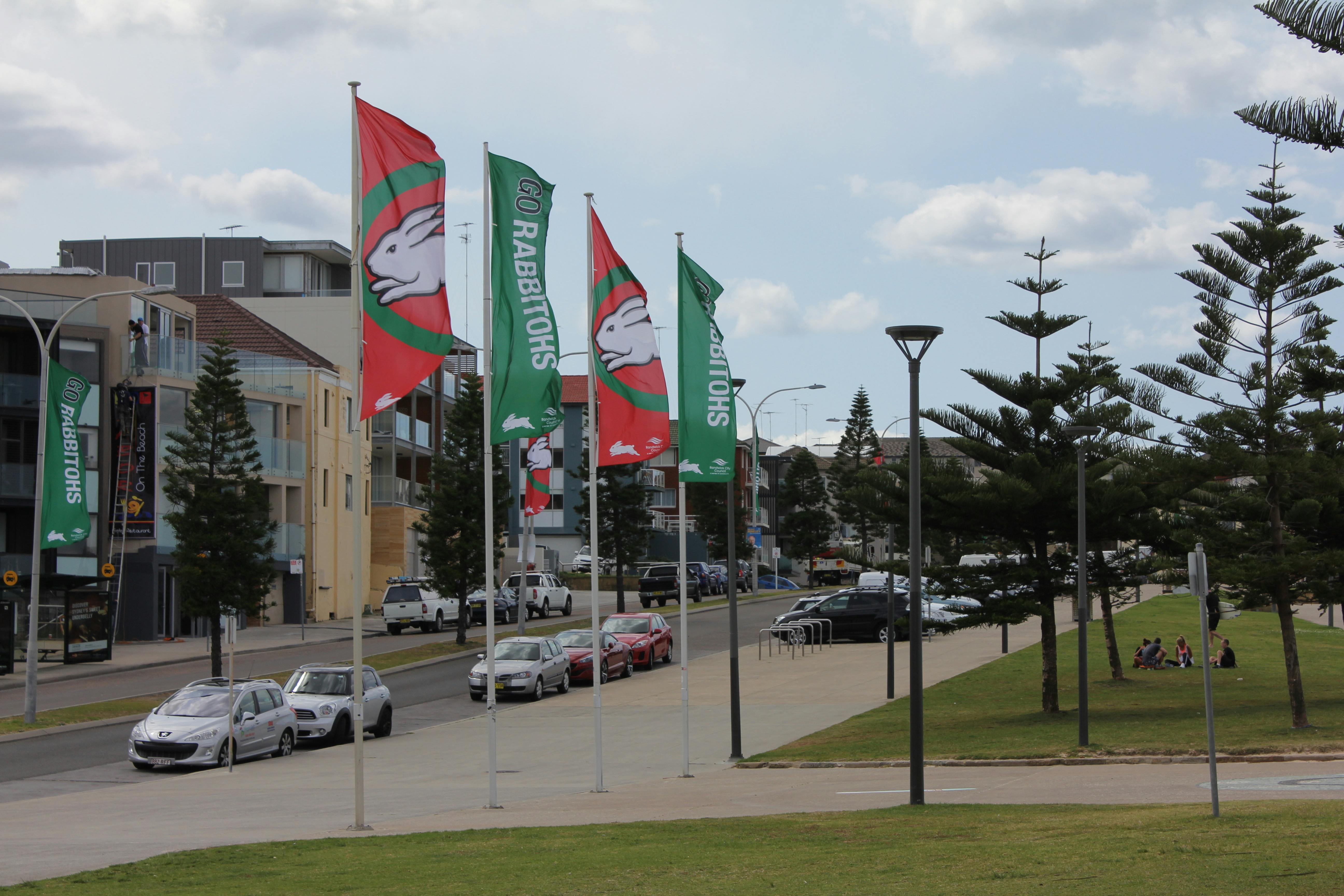 Rabbitohs Banners At Maroubra