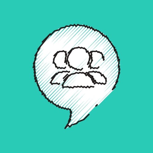 People In White Speech Bubble