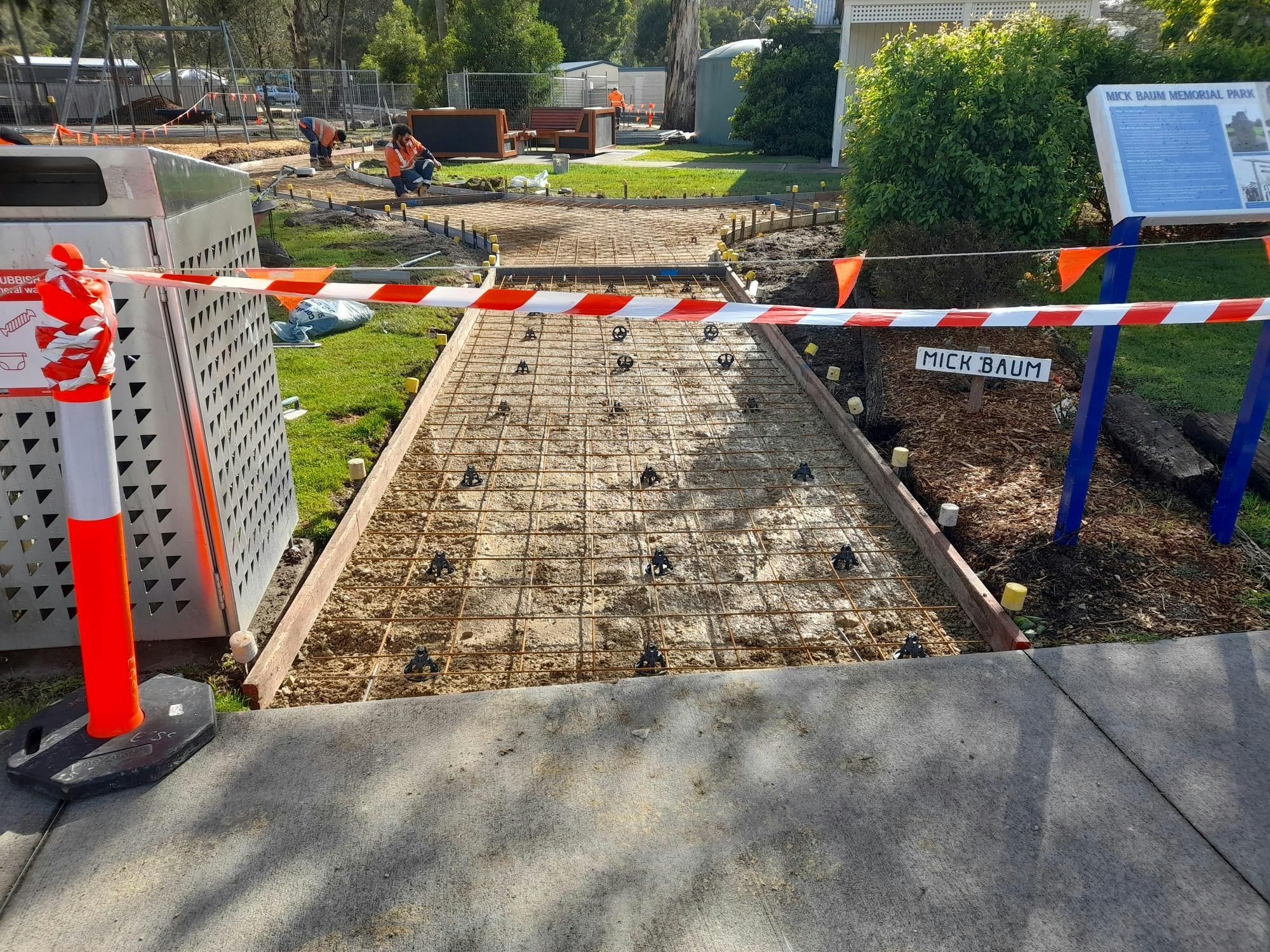 Footpaths under construction - 17 October 2023