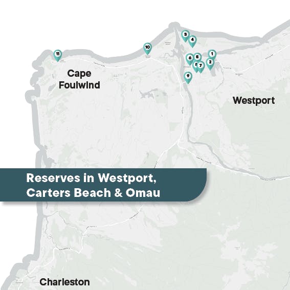 Reserves in Westport, Carters Beach & Omau