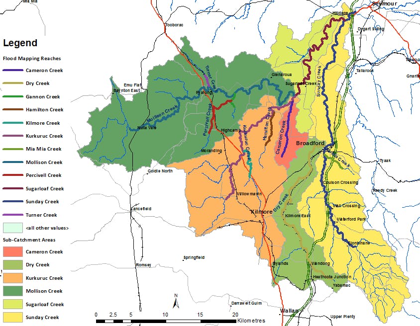 Sunday and Dry Creek Catchment