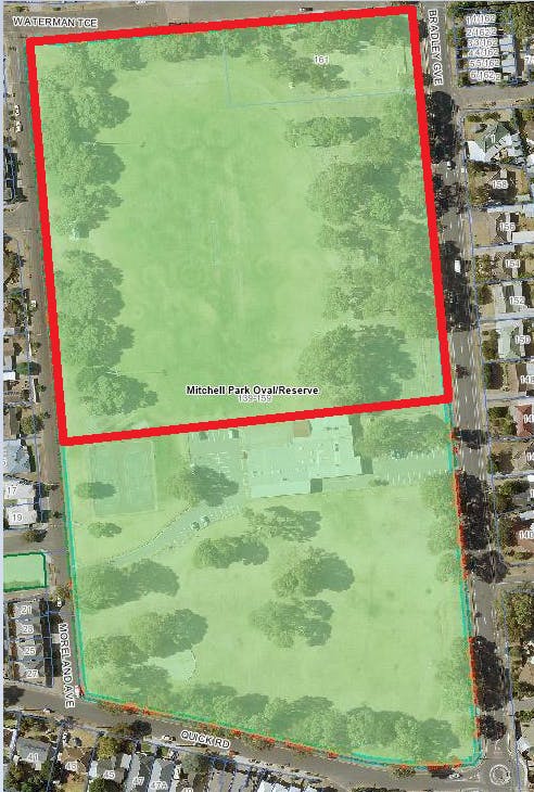 Mitchell Park Proposed Dogs On Leash Area