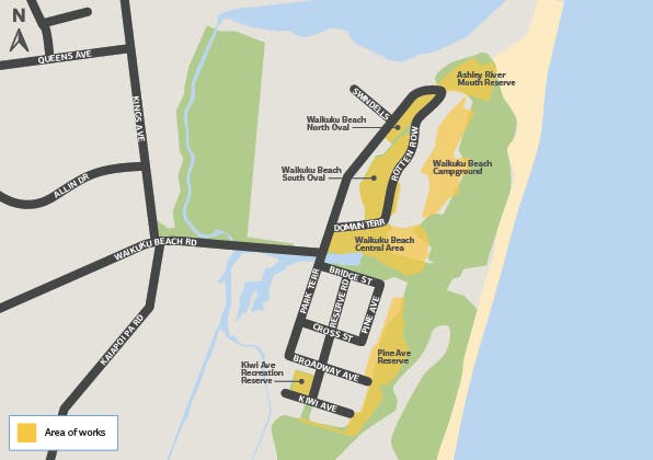 Map - Waikuku Beach Reserves