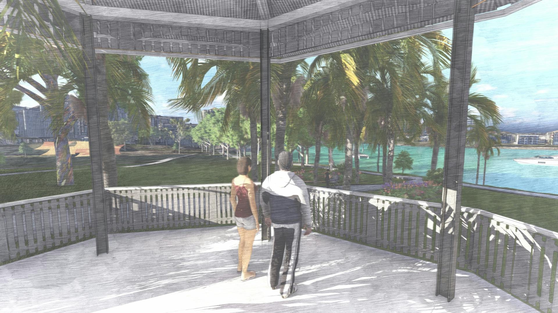 Artist's impression of the proposed bandstand
