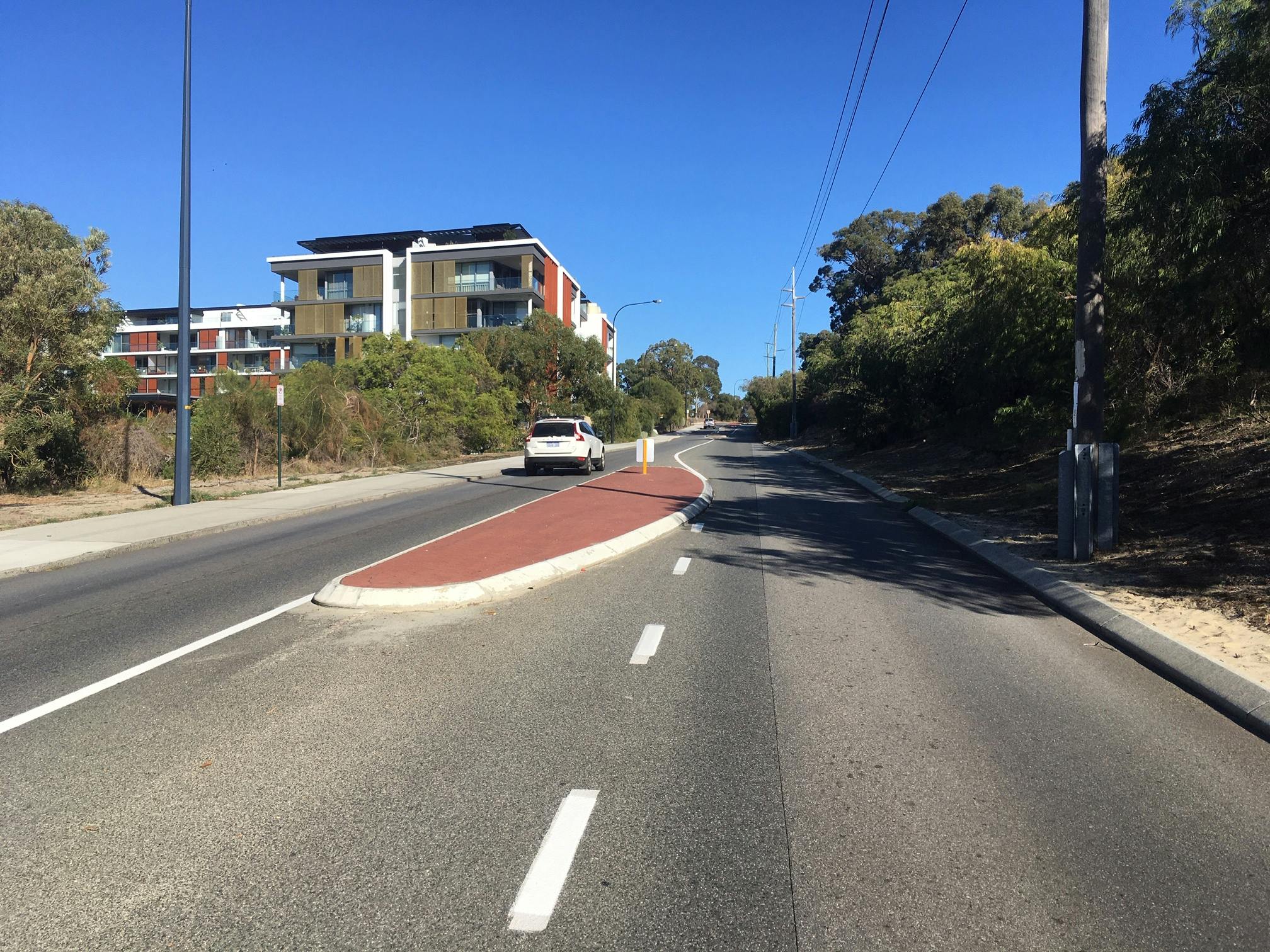 Alfred Road, Swanbourne - road and median strip.