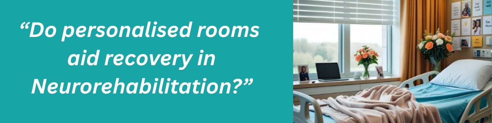 AI image of hospital room with text