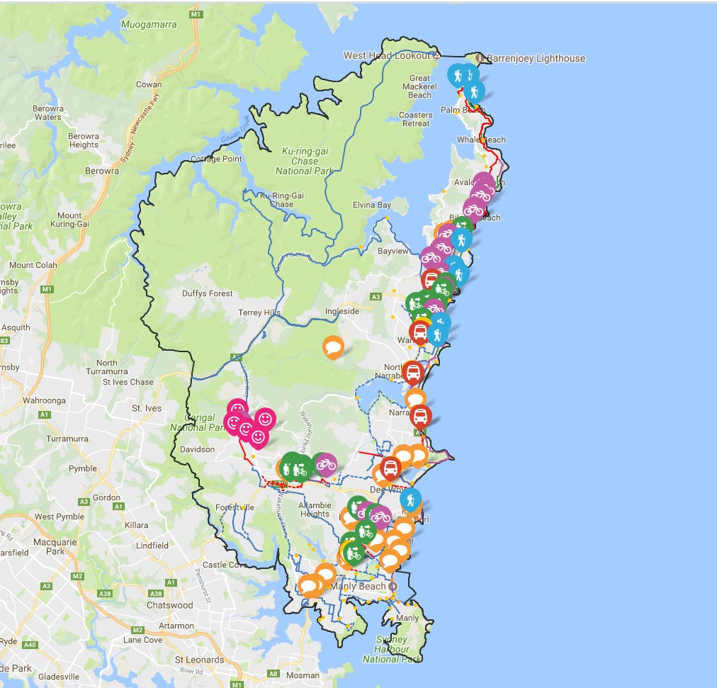 map of northern beaches Connecting Northern Beaches Your Say Northern Beaches map of northern beaches