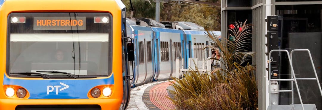 A train on the Hurstbridge line