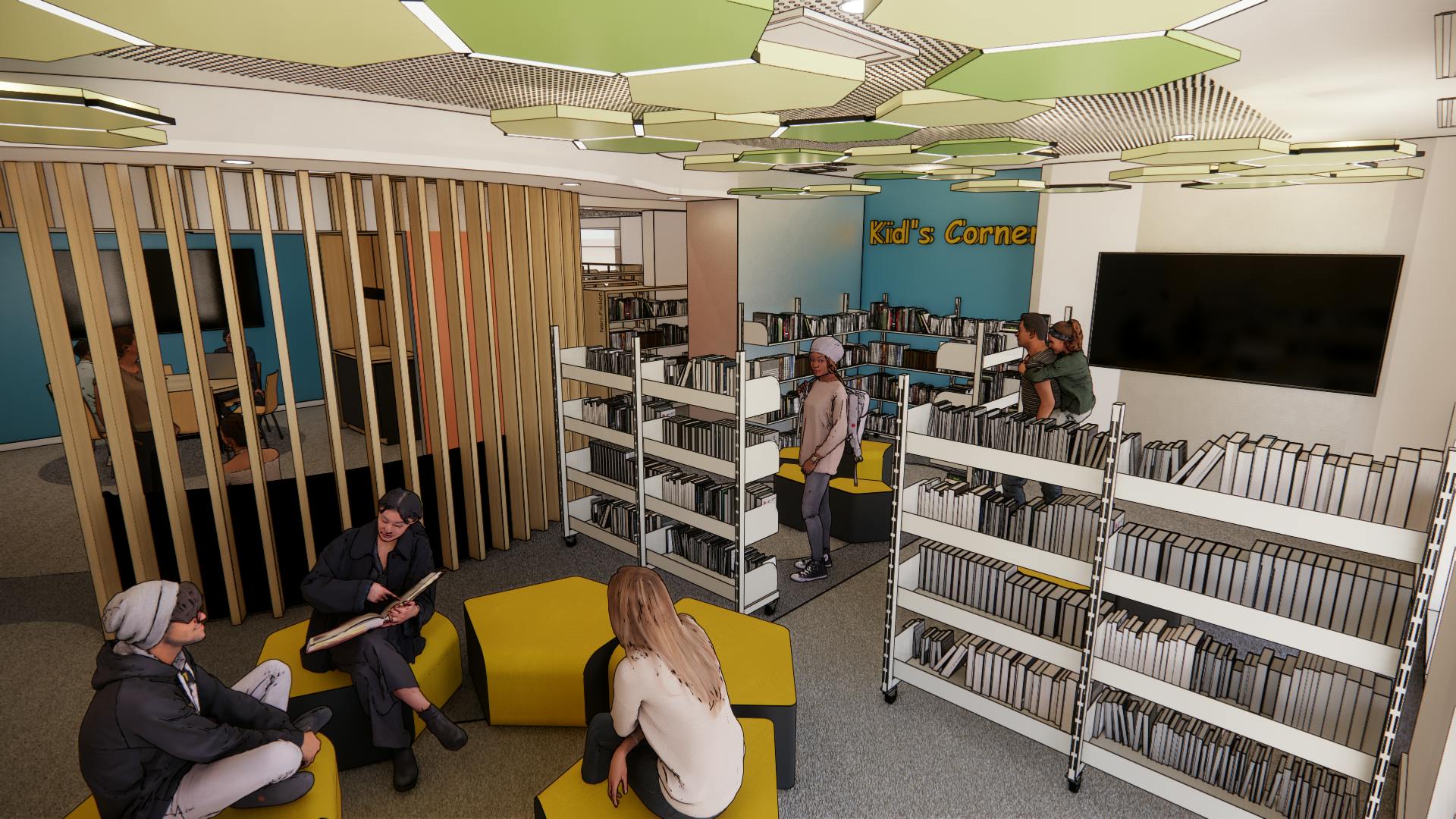 The new Mills Park Library will have themed spaces 