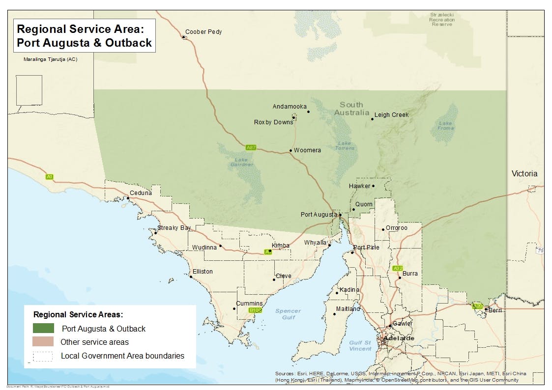 Map Port Augusta & Outback