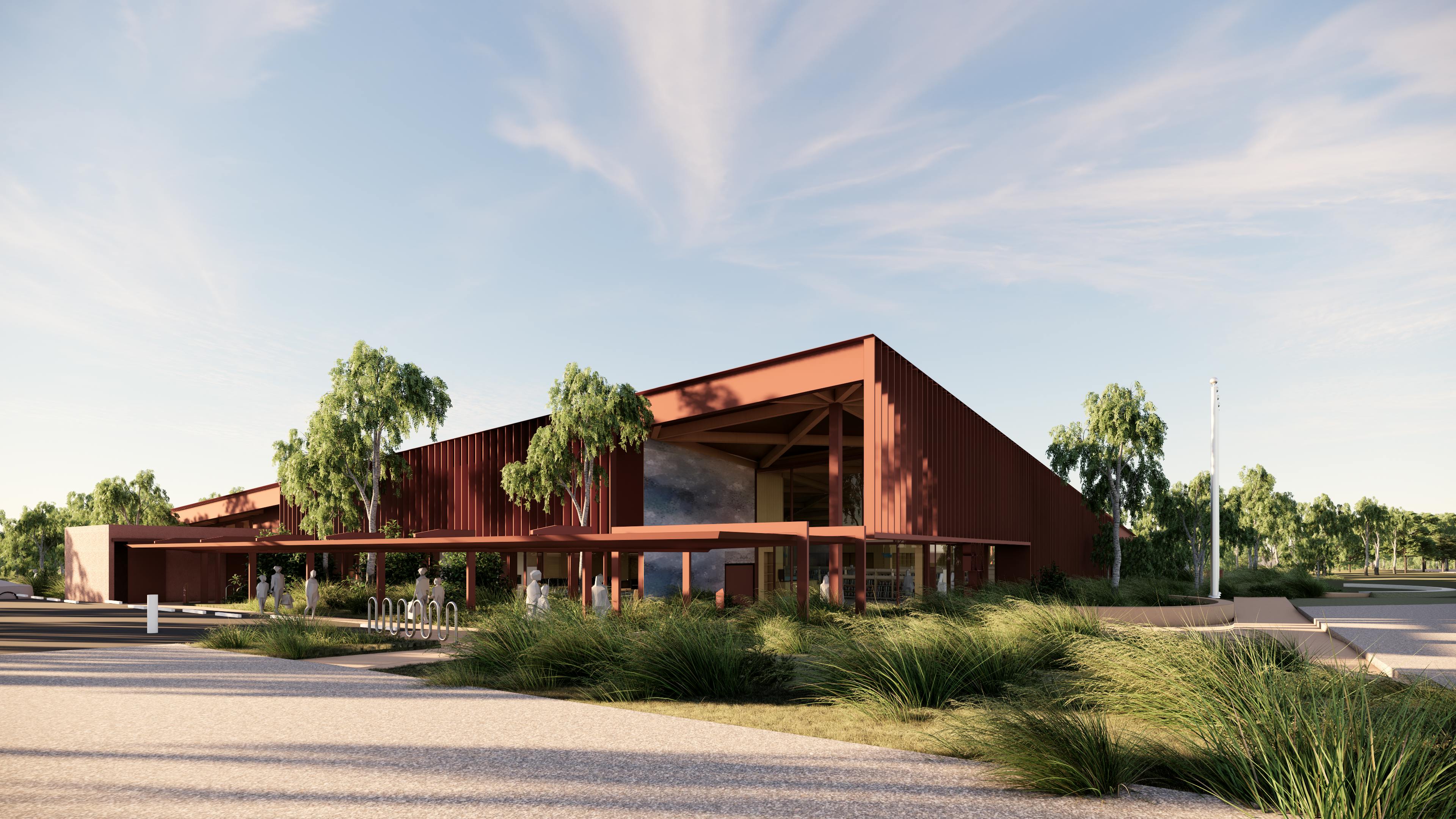 Hub Entrance and car park
