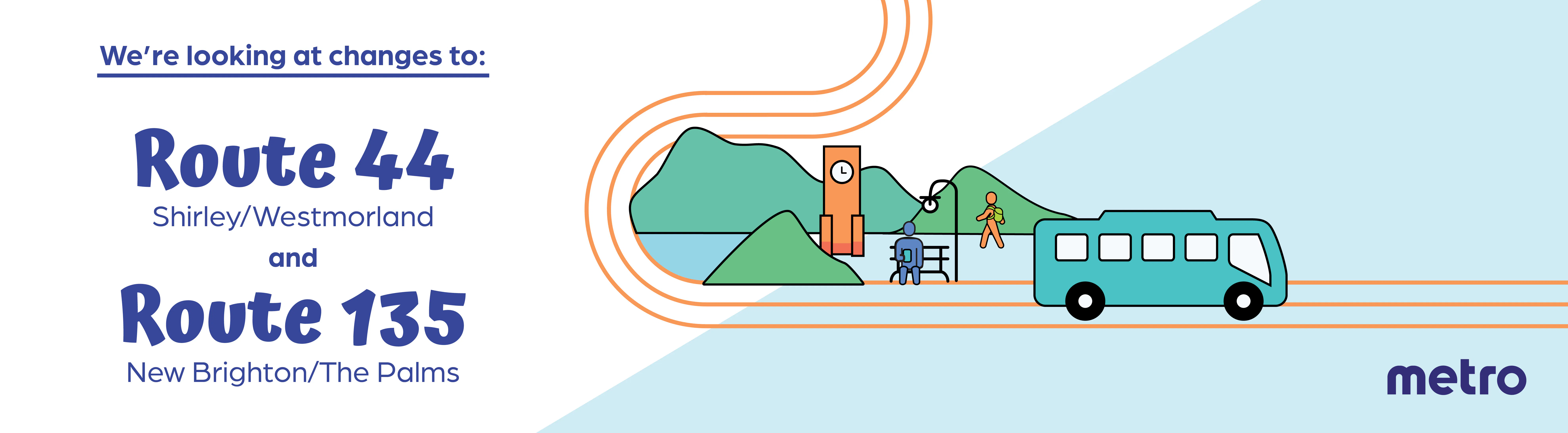 Image showing bus driving a route with people, mountains and clock tower in the background