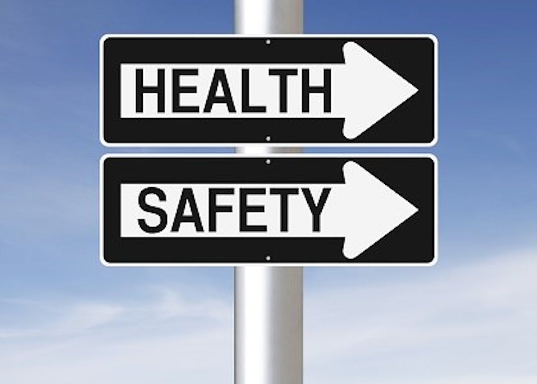 Image of road sign arrows that say Health and Safety