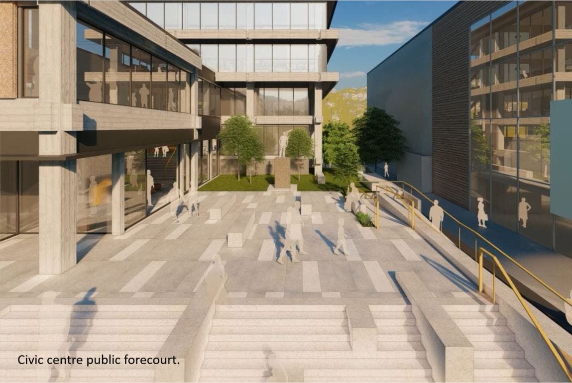 Artists impression of Civic Forecourt