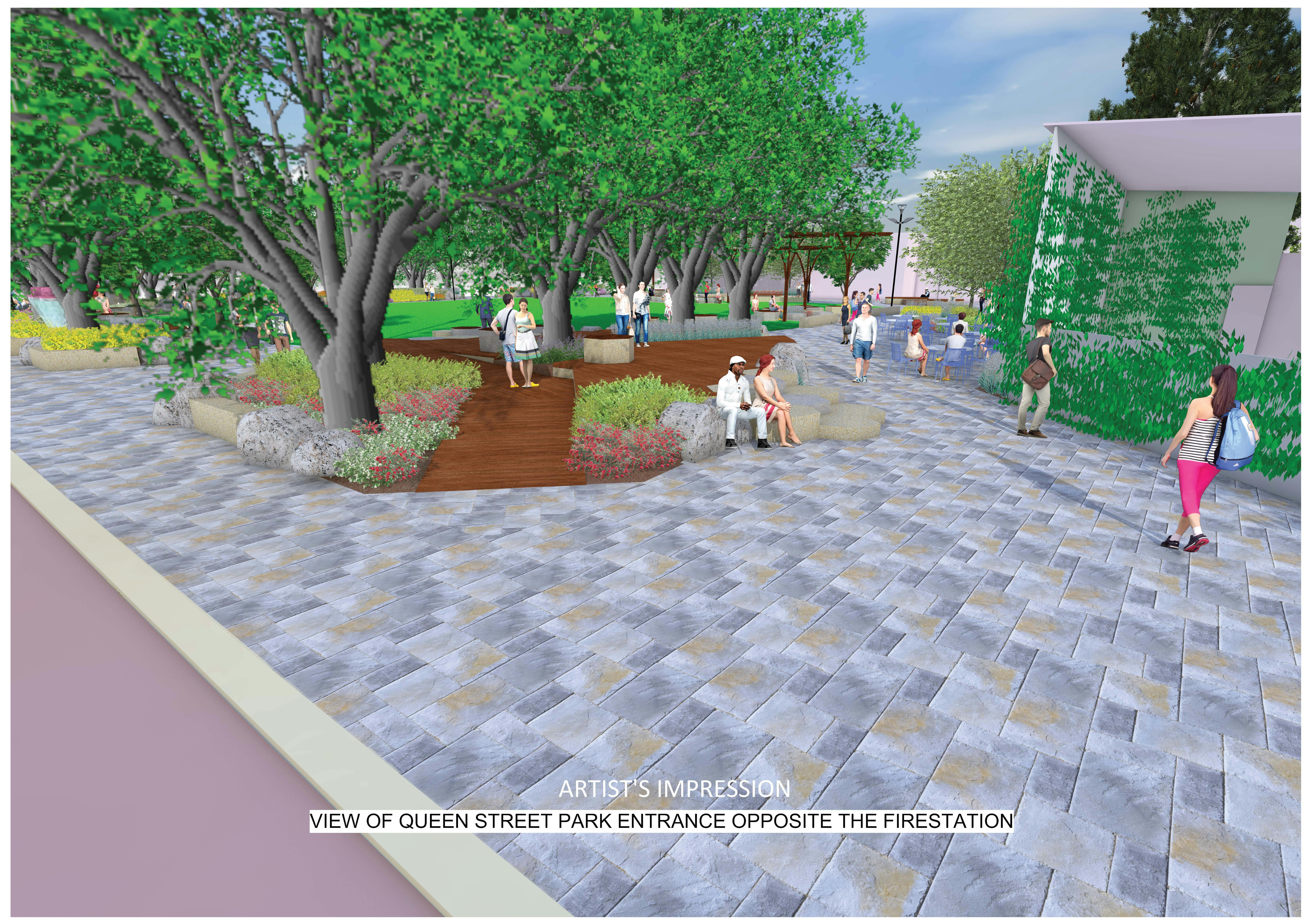 CAMERA D VIEW TO QUEEN ST PARK ENTRY FROM FIRESTATION 5.6.20 v2020 - ARTISTS IMPRESSION.jpg