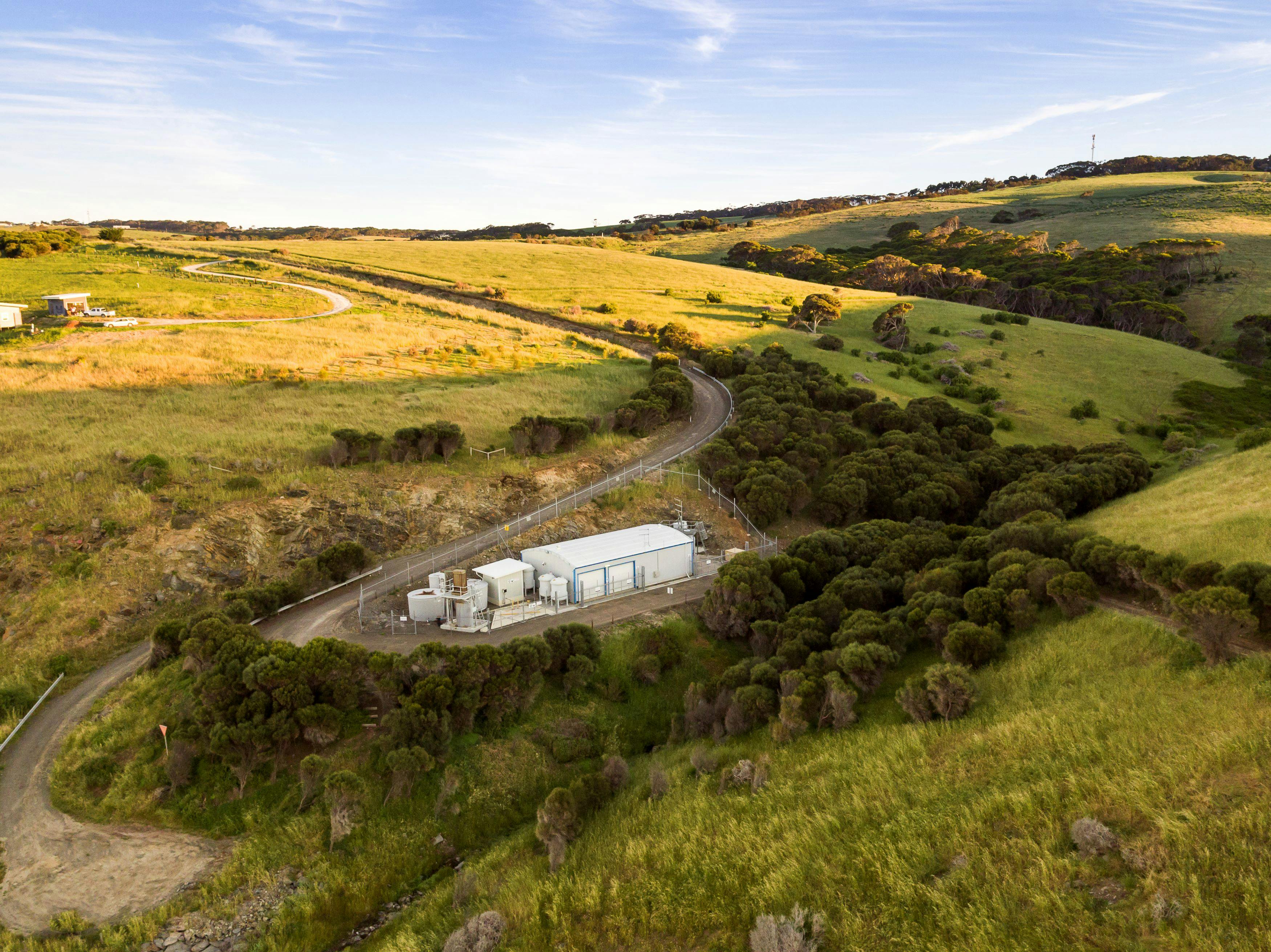 Existing Penneshaw Desalination Plant and surrounds