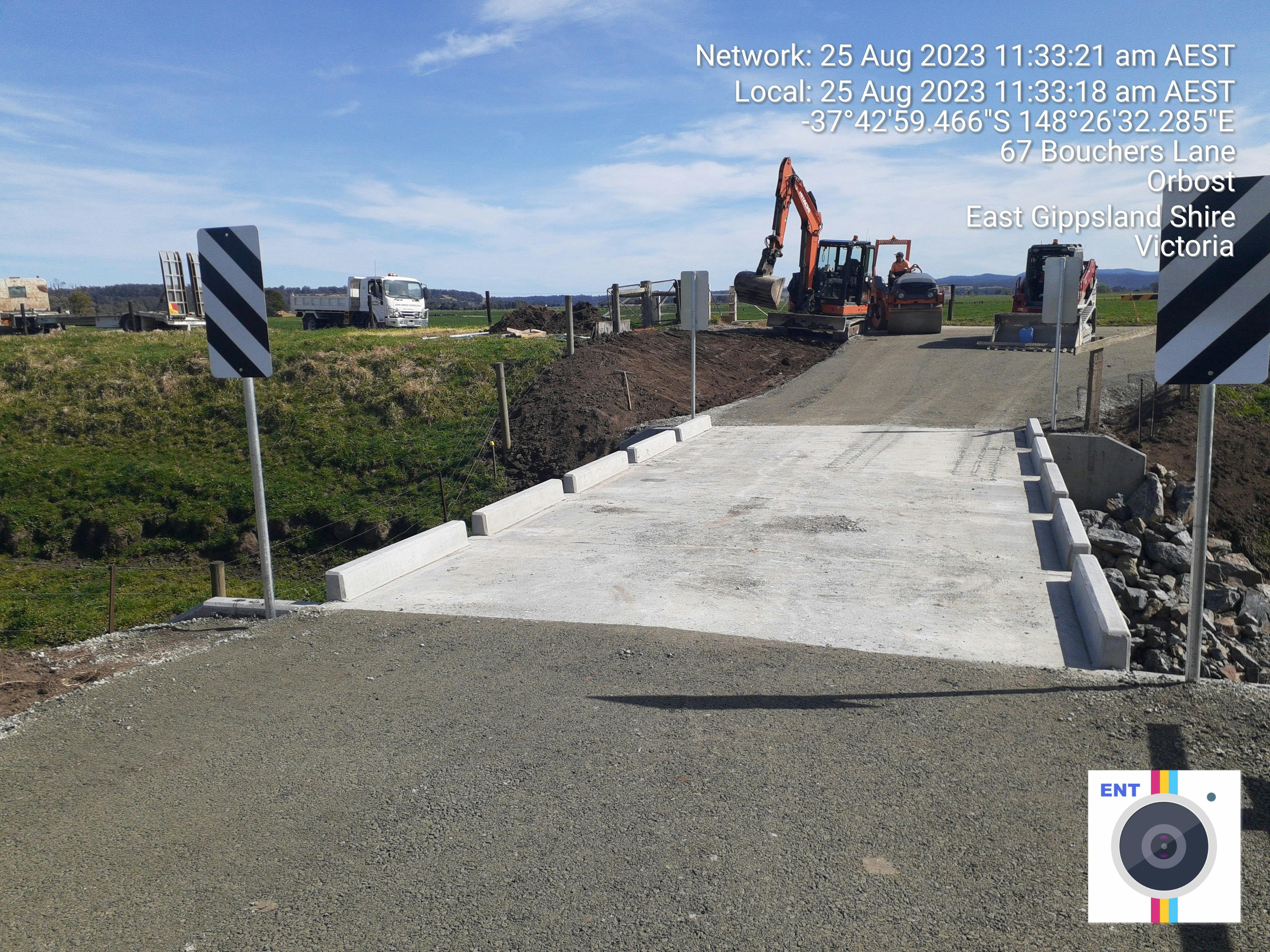 Bouchers Lane Bridge Replacement complete 25 August 2023