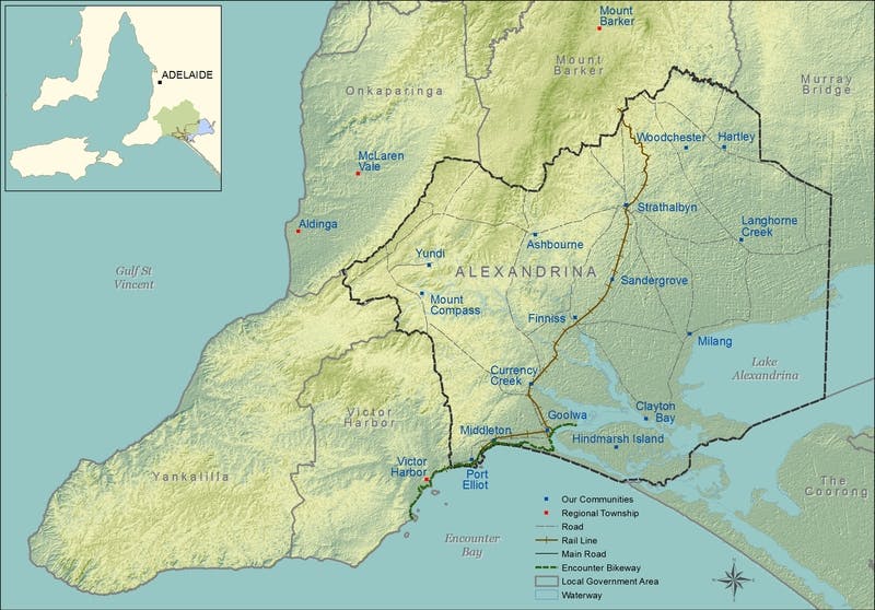 Map - Alexandrina Council 'Connecting Communities'
