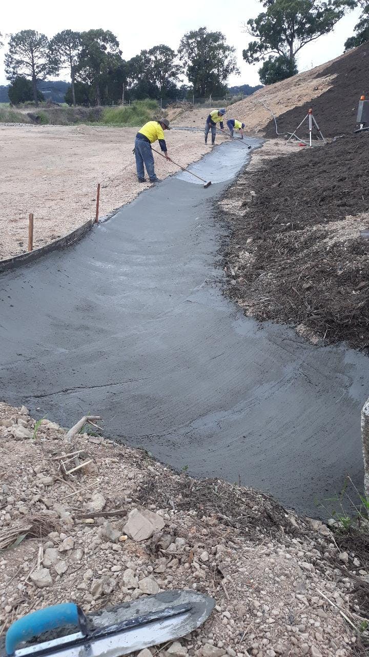 Drainage improvements at the Organics Processing Facility site during construction 