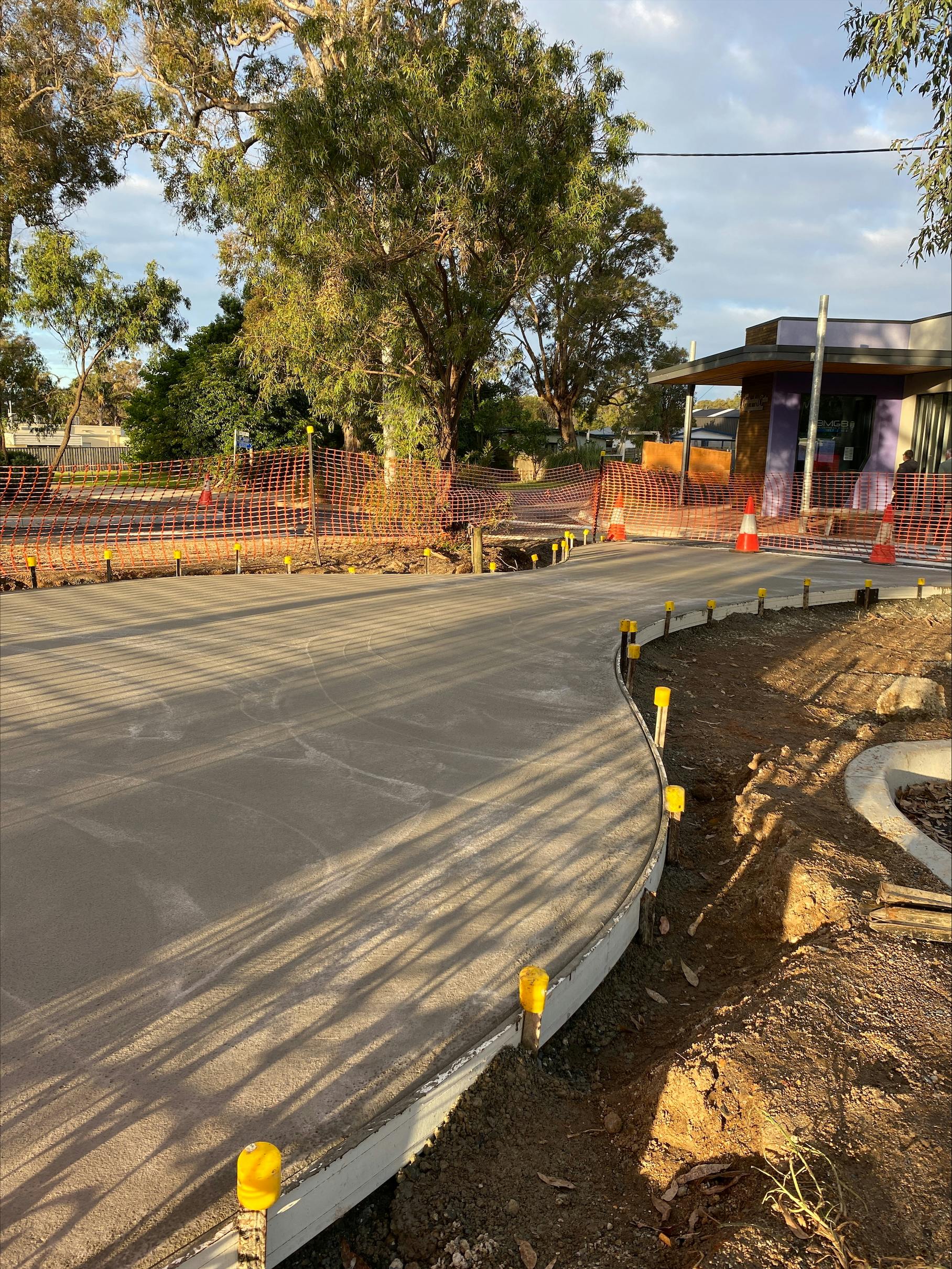 footpath poured concrete