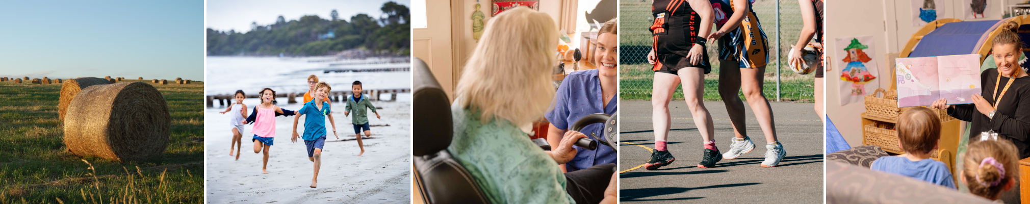 5 photos showing various aspects of life in Moyne Shire