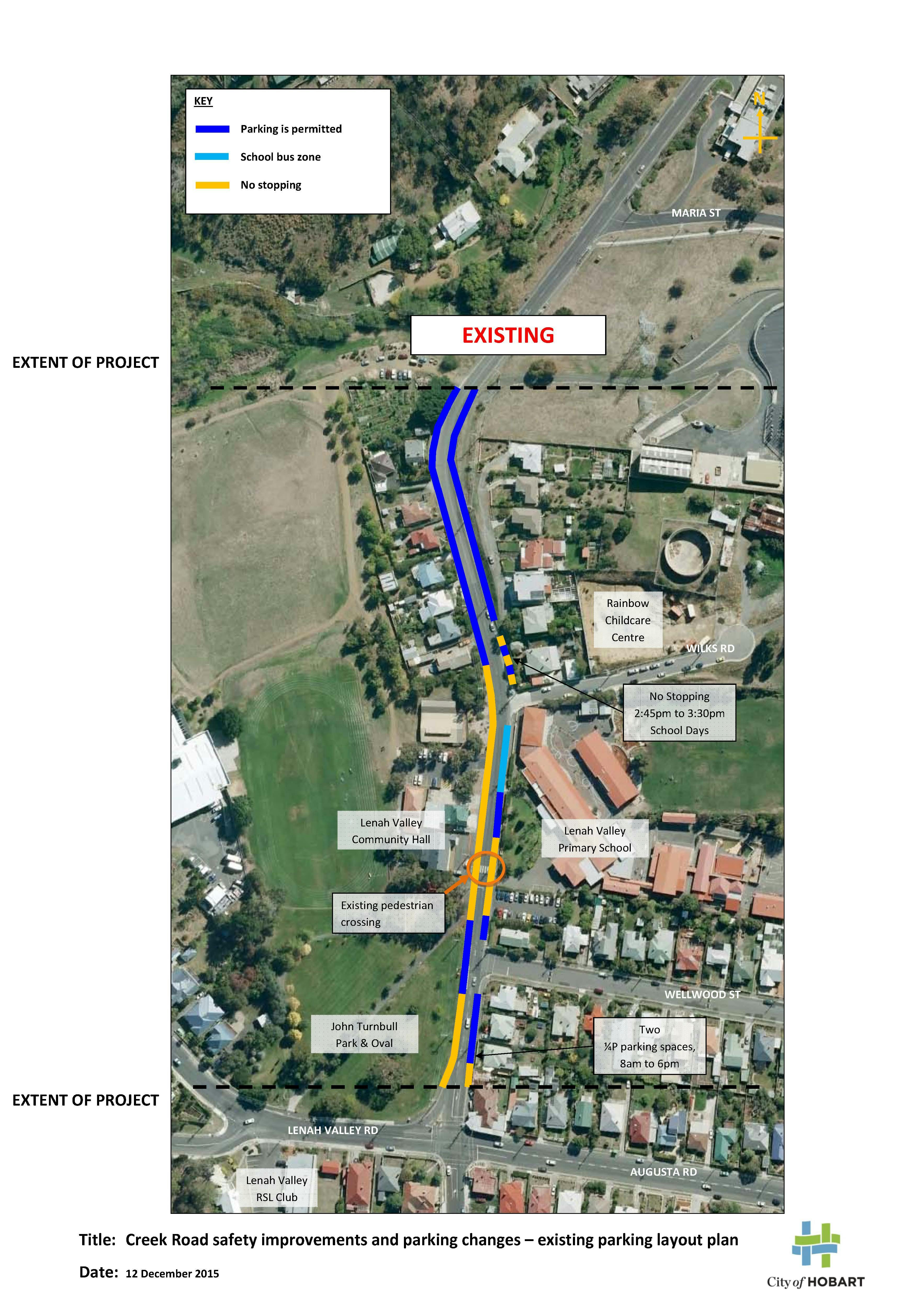 Creek Road Safety Improvements And Parking Changes   Existing