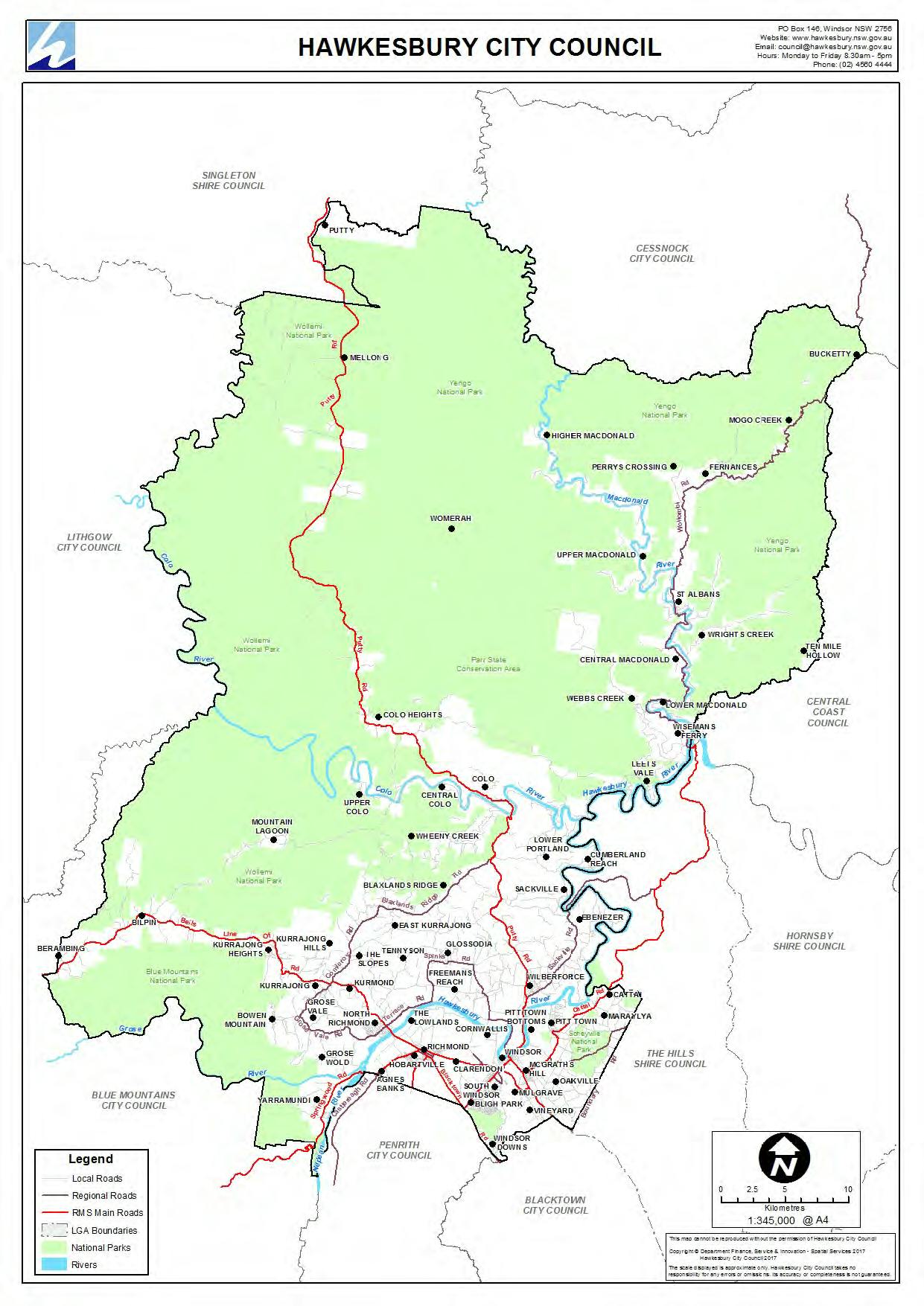 Hawkesbury Map