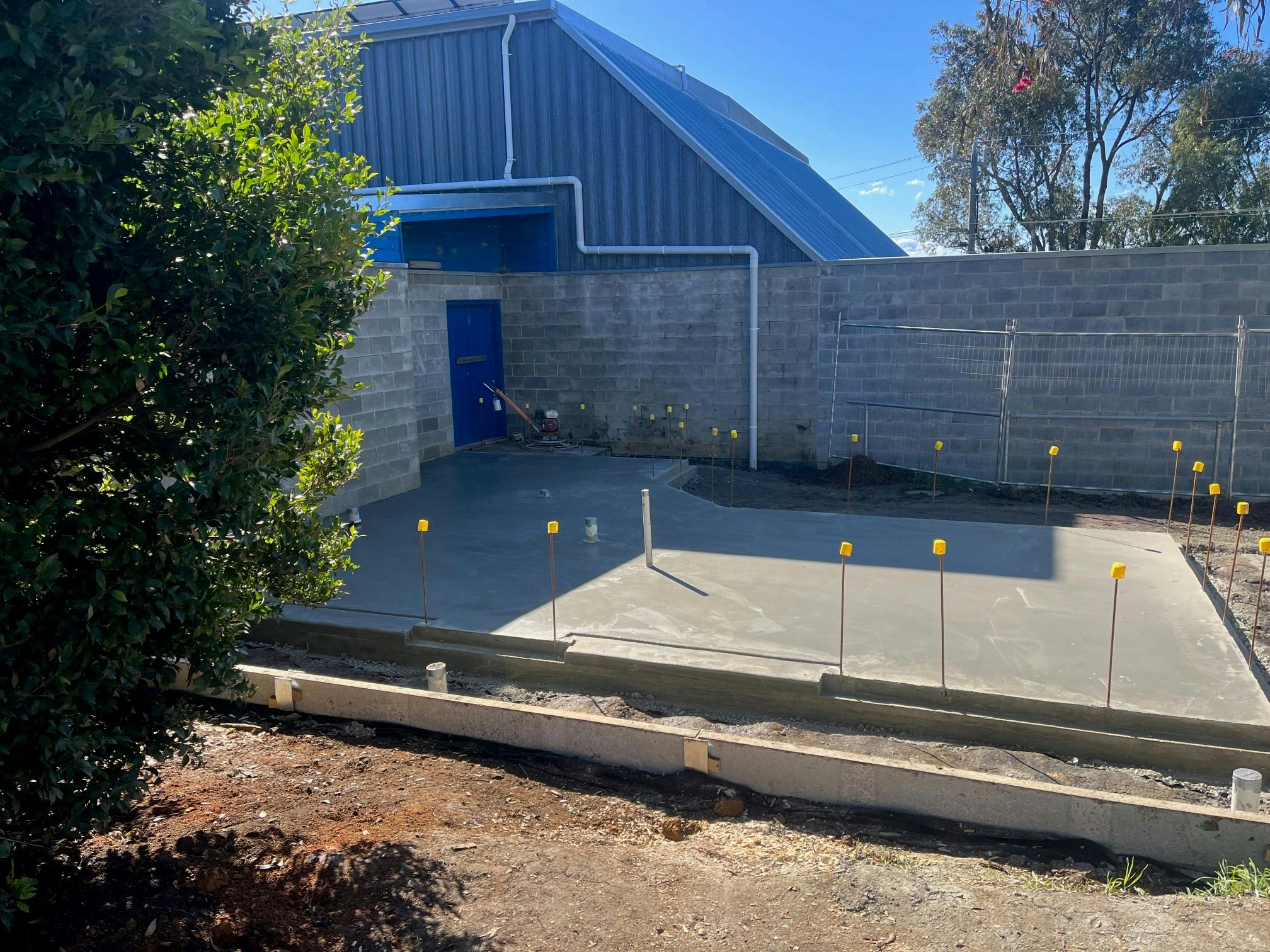 Mallacoota Hall extension slab poured [6 Aug 2024]