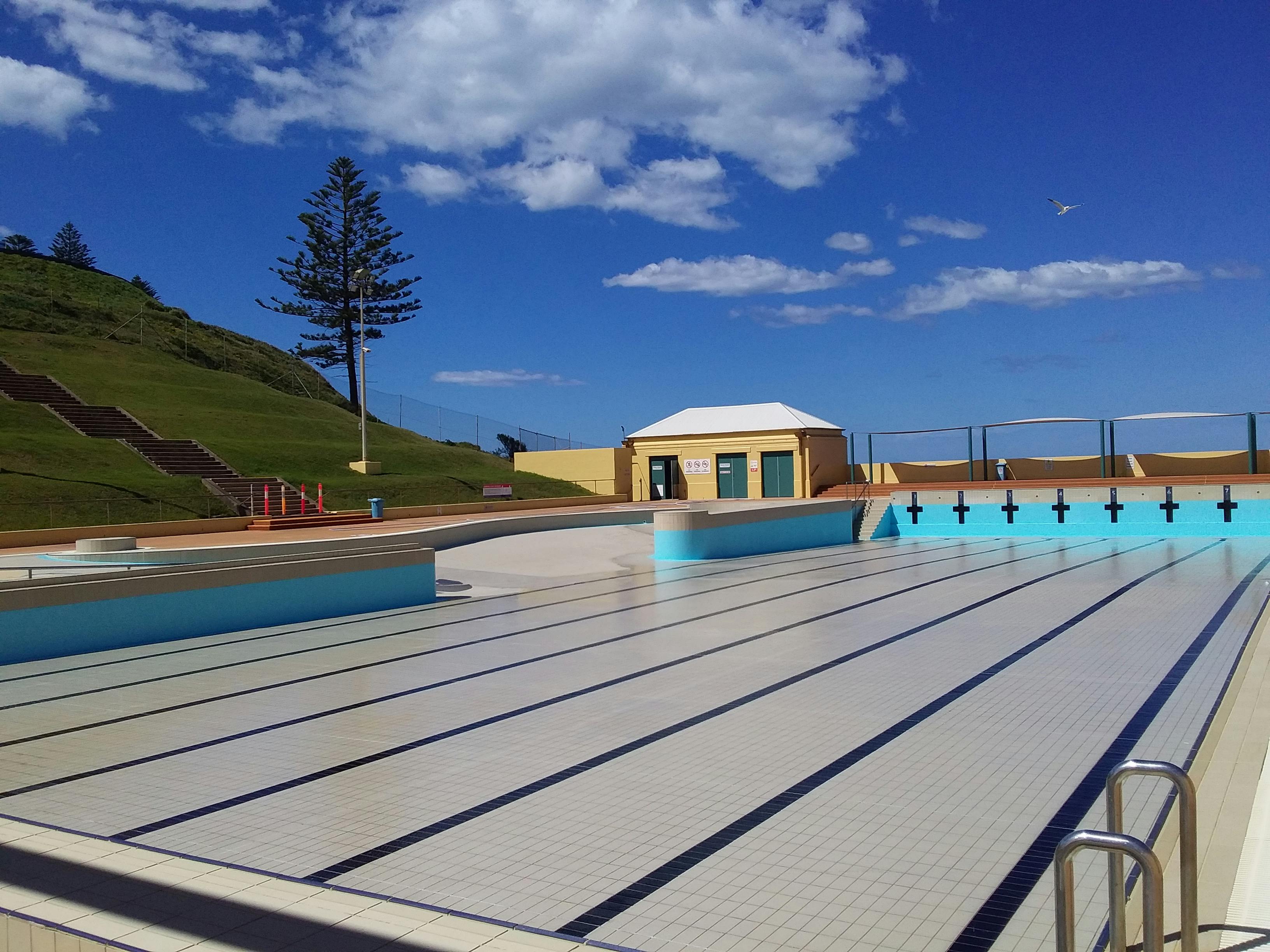 Port Kembla Pool ramp into pool