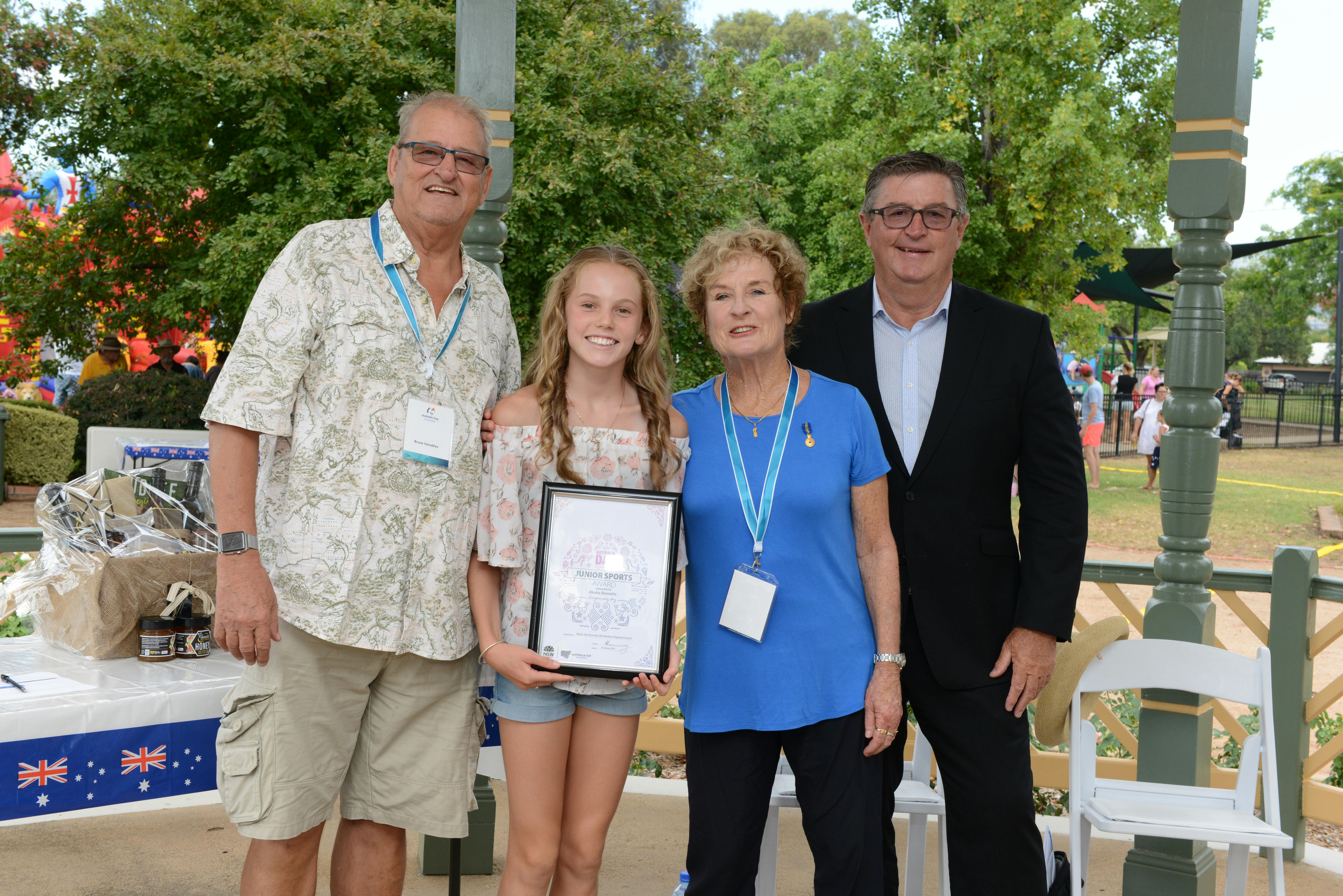 Junior Sports Award Alesha Bennetts
