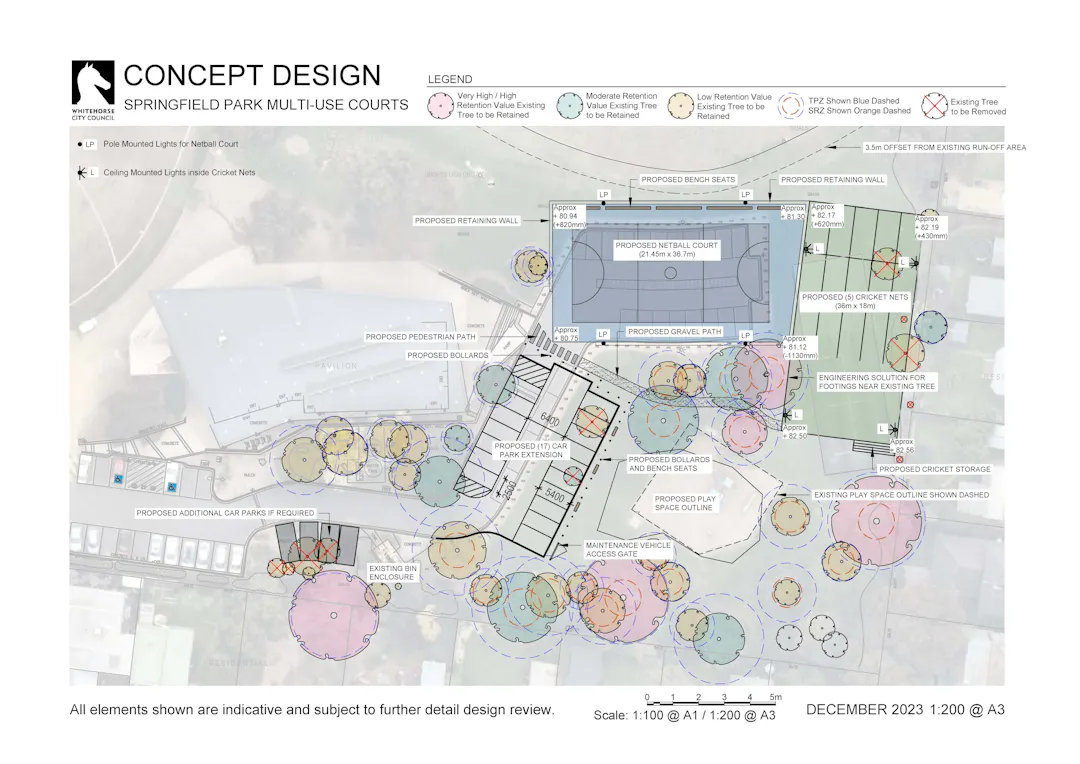 Netball Springfield Complex Springfield Park Netball and Multipurpose Courts | Your Say Whitehorse