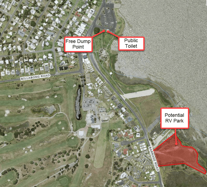 Goolwa Barrage Road Reserve adjacent to PS Federal