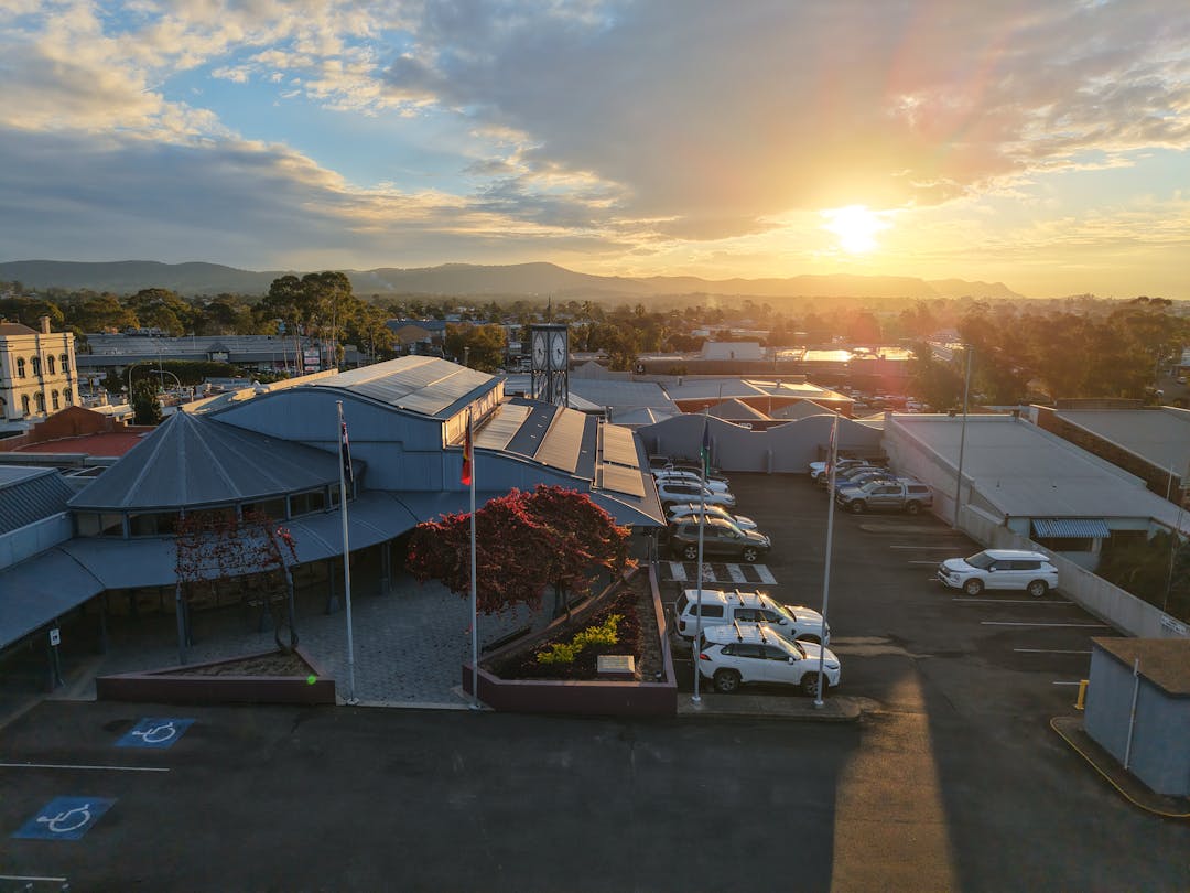 Cessnock City Council Administration Building  entry via Cumberland Street