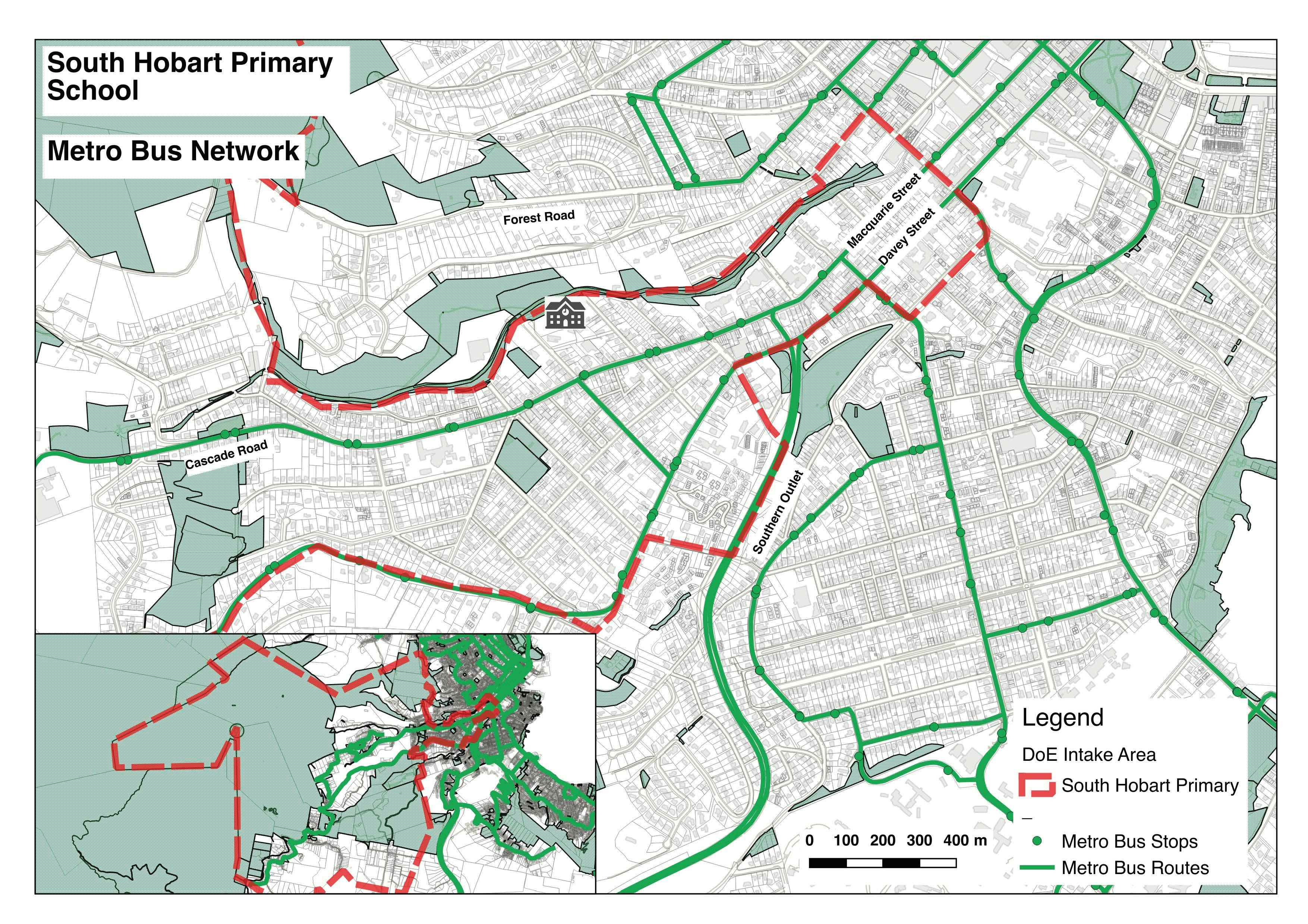 South Hobart Bus Network
