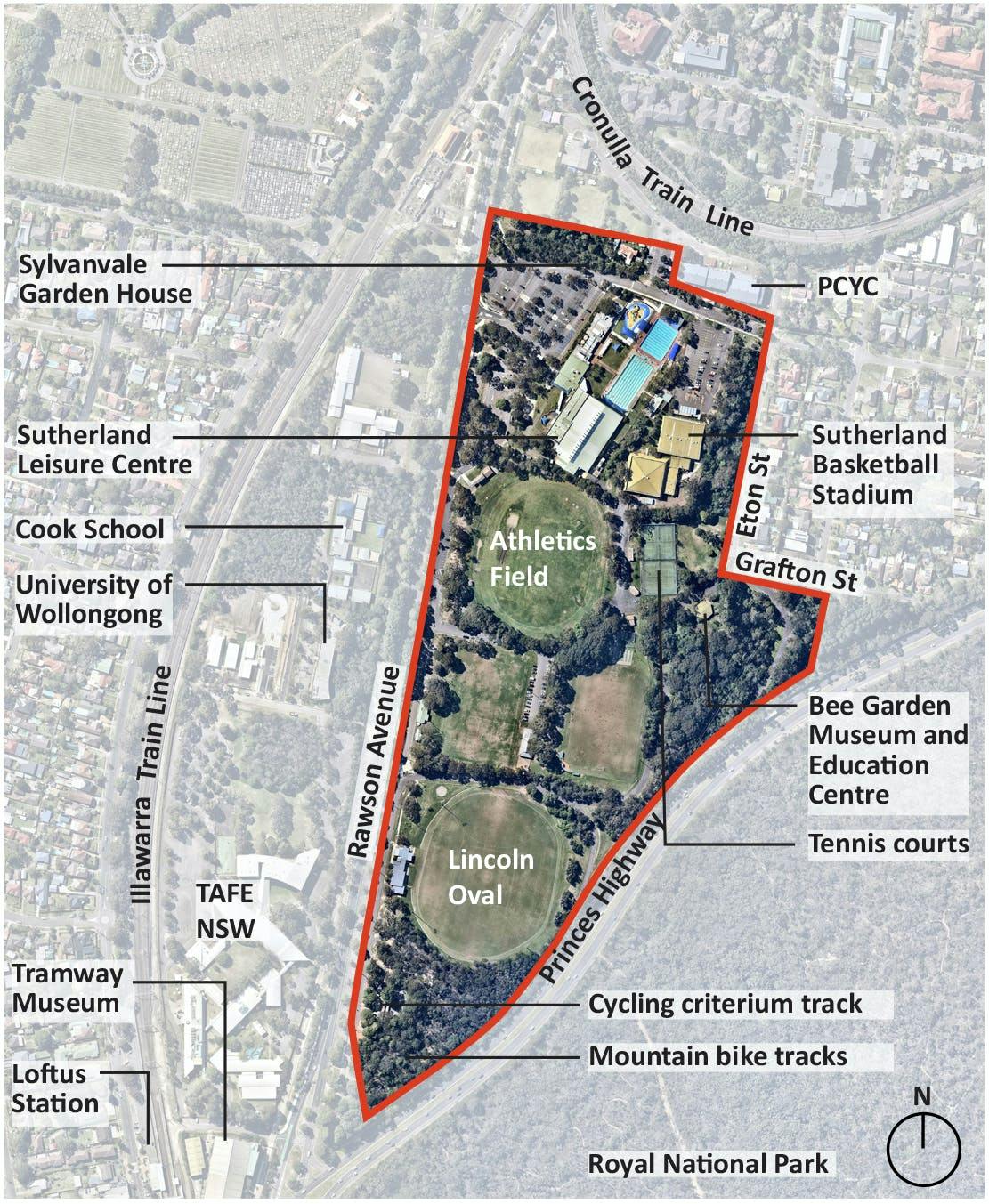 Map of Waratah Park Area Sutherland