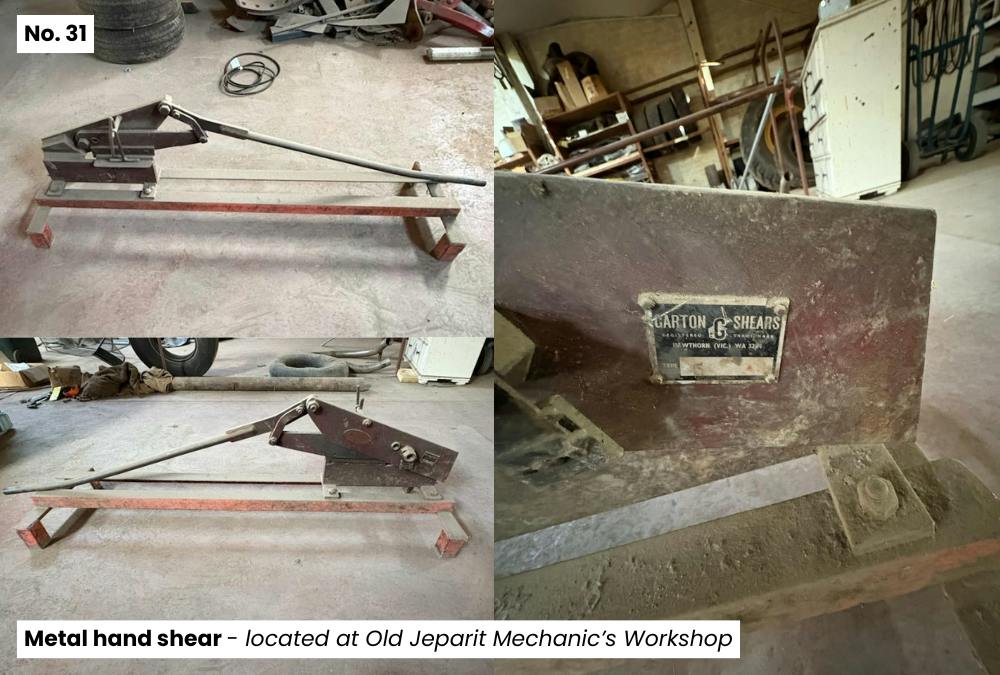 31. Metal hand shear - Old Jeparit Mechanics Workshop.png