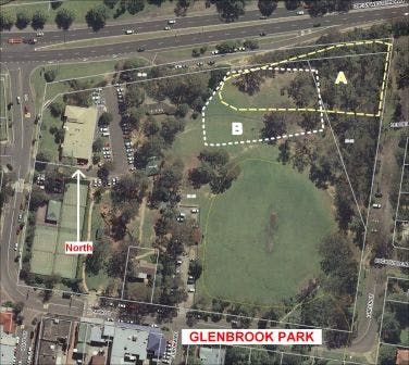 Map Glenbrook Park Dog Off-Leash Options 