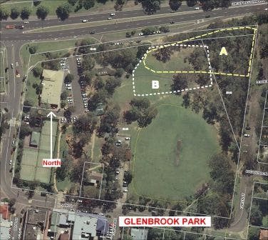 Map Glenbrook Park Dog Off-Leash Options