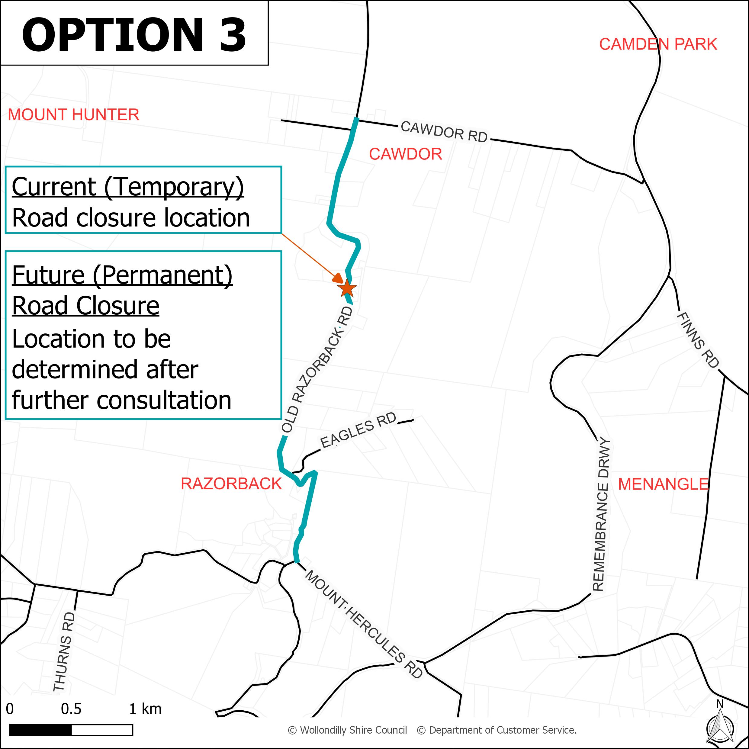 Option 3: Close the road permanently to through traffic