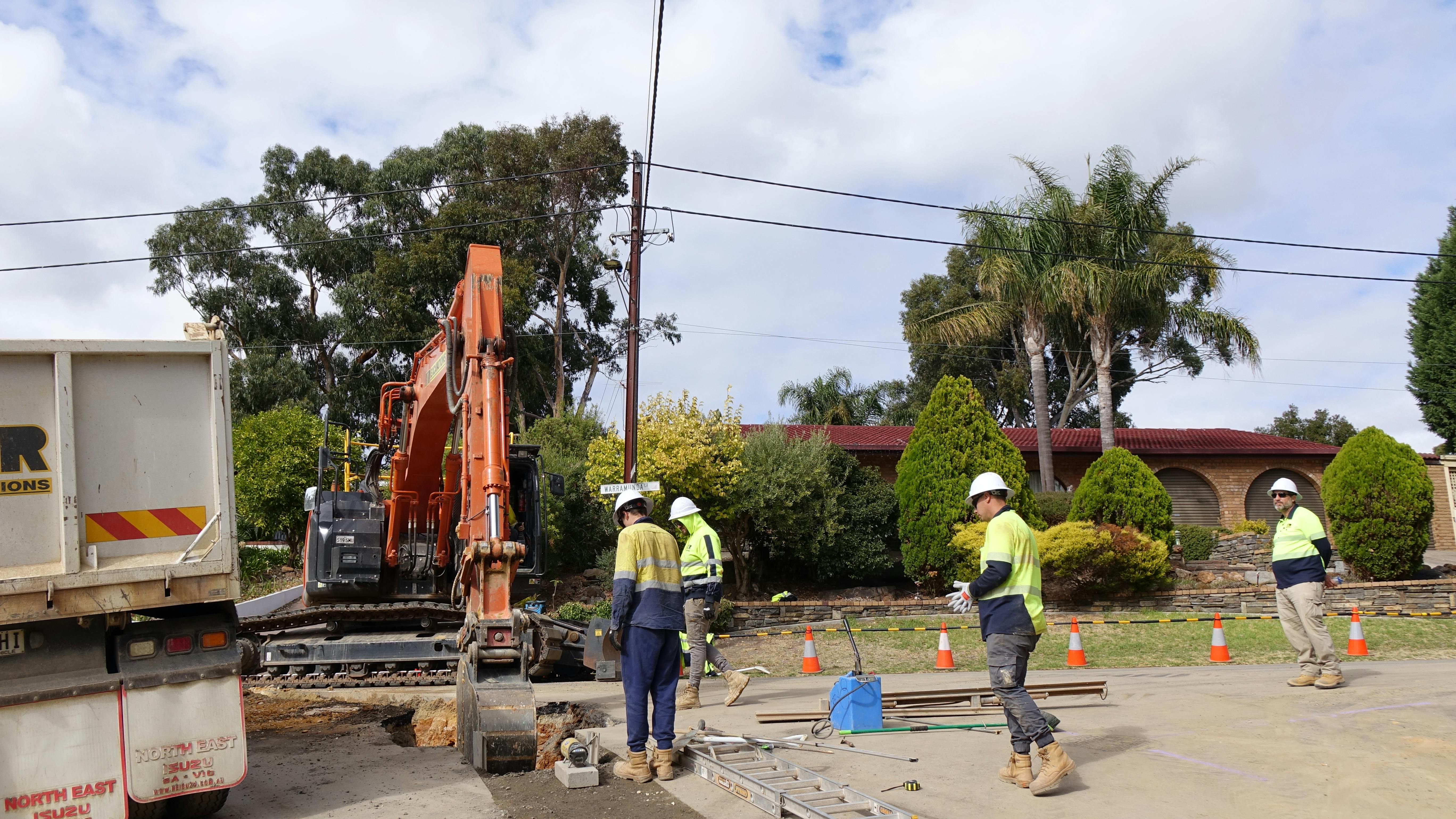 Crews working in Banksia Park