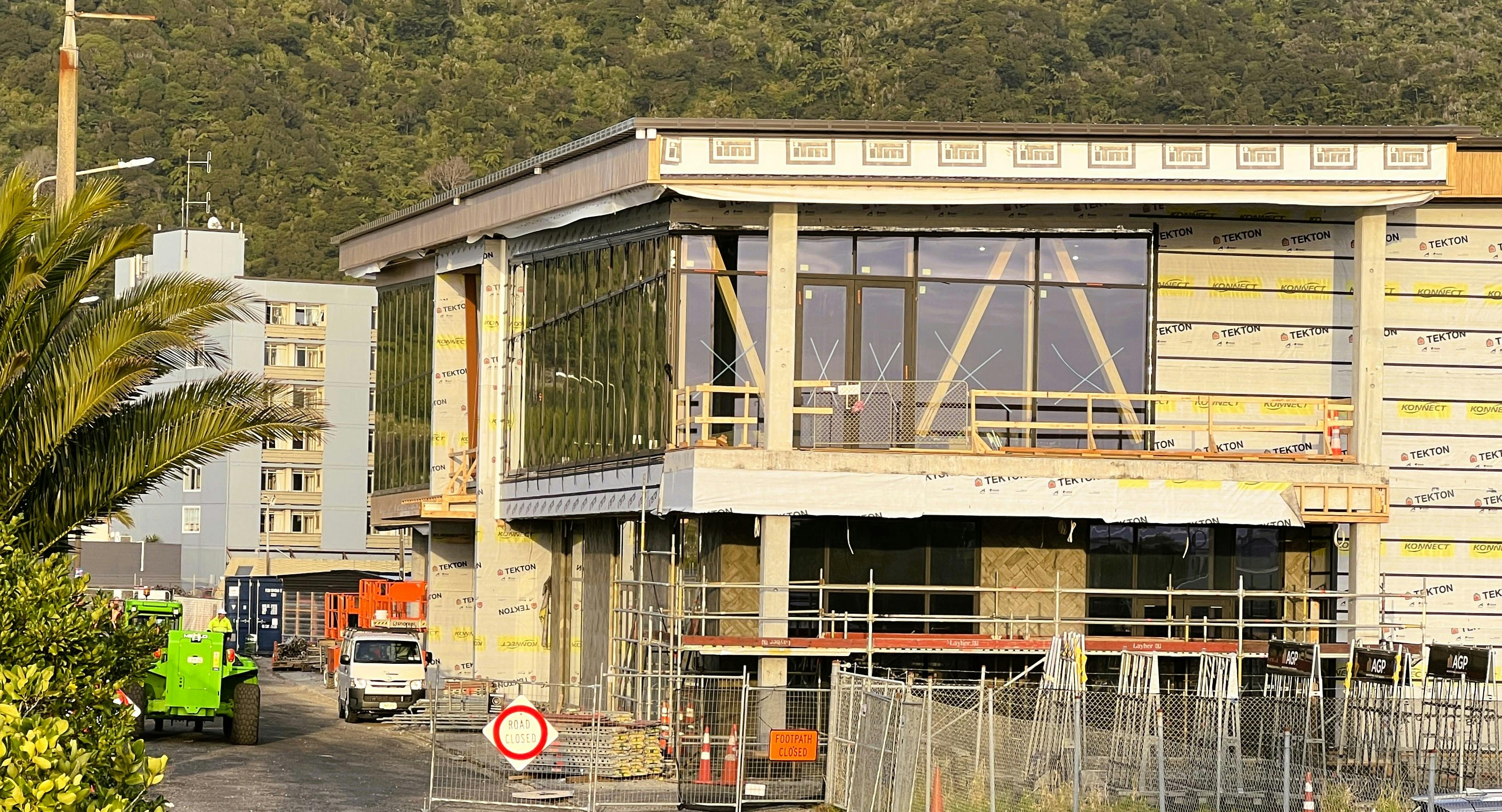 Looking at the North West Corner of Community Hub 6th August 2025